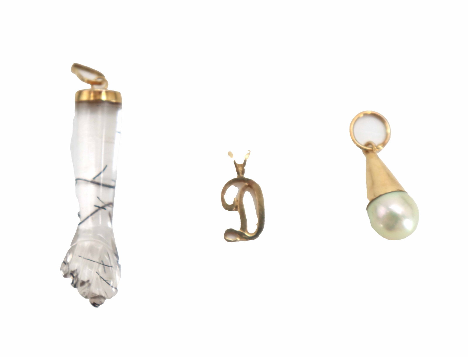 (3) Yellow Gold Pendants - 14k and 18k - Gross 5.2 g. (1 of 9)