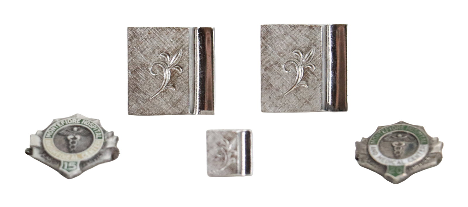 (5) Pieces of Sterling Silver Men's Jewelry and Accessories - 0.615 ozt. (1 of 16)
