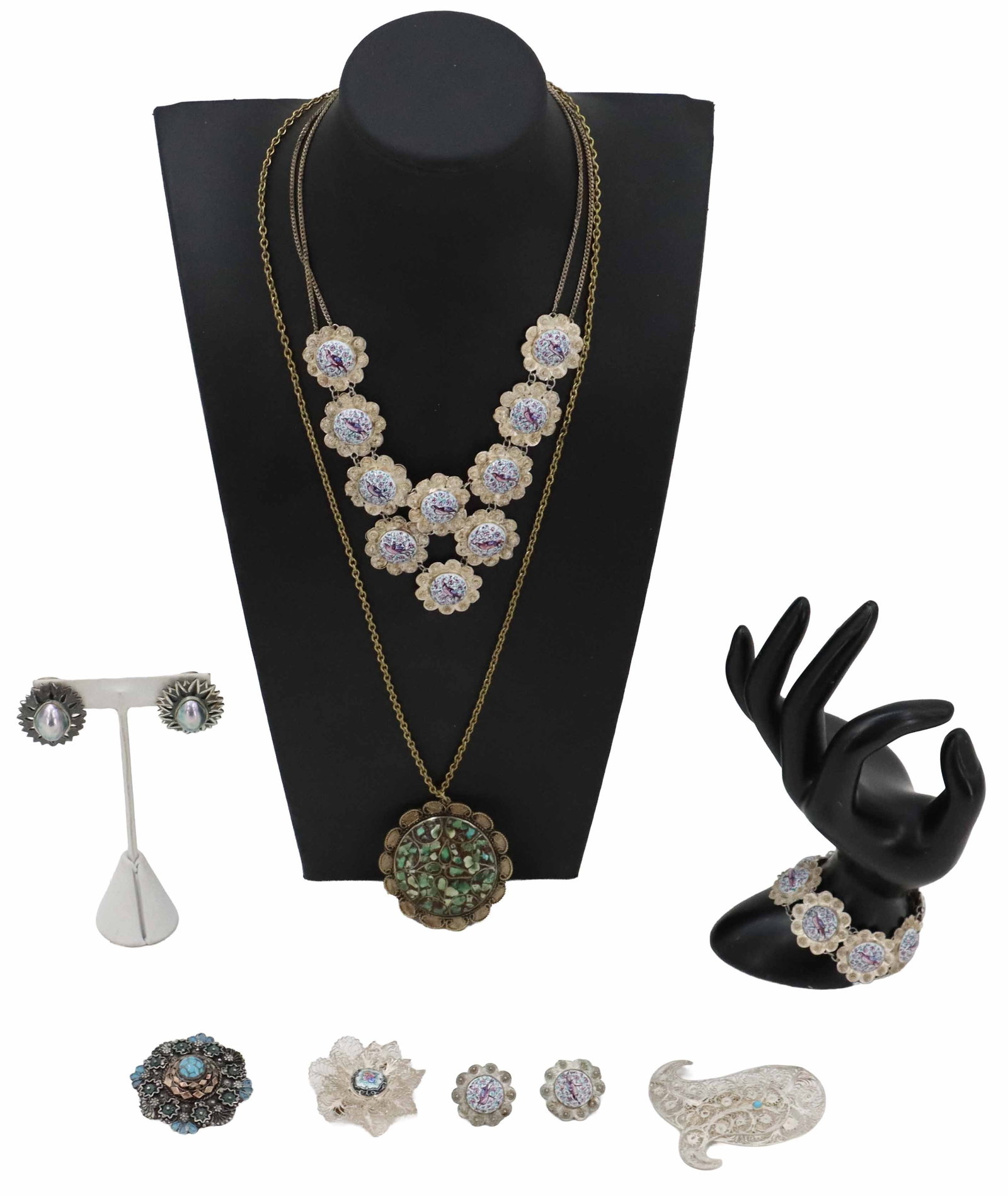 Tested Low Grade Silver and Enamel Jewelry (1 of 15)