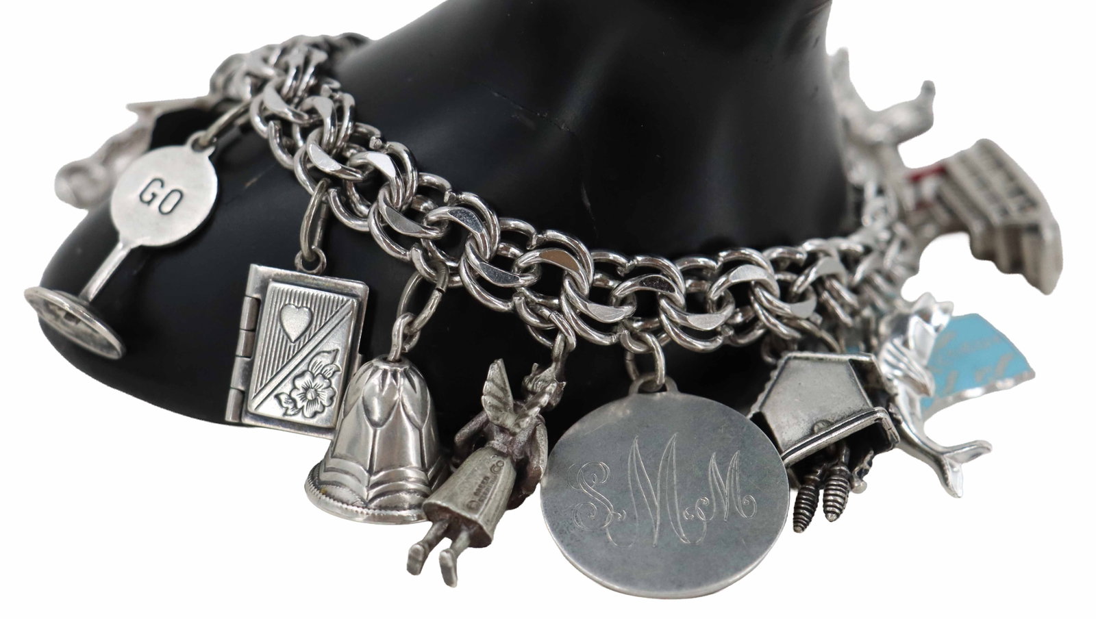 Sterling Silver Charm Bracelet - Gross 1.765 ozt. (1 of 16)