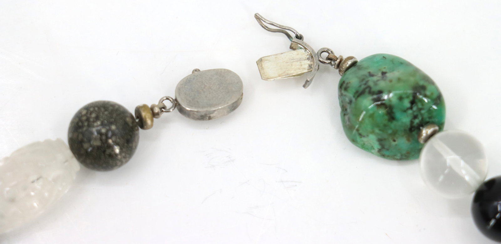 Artisan Multi-Gemstone and Silver Statement Necklace - 10
