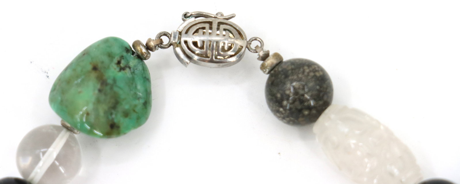 Artisan Multi-Gemstone and Silver Statement Necklace - 7