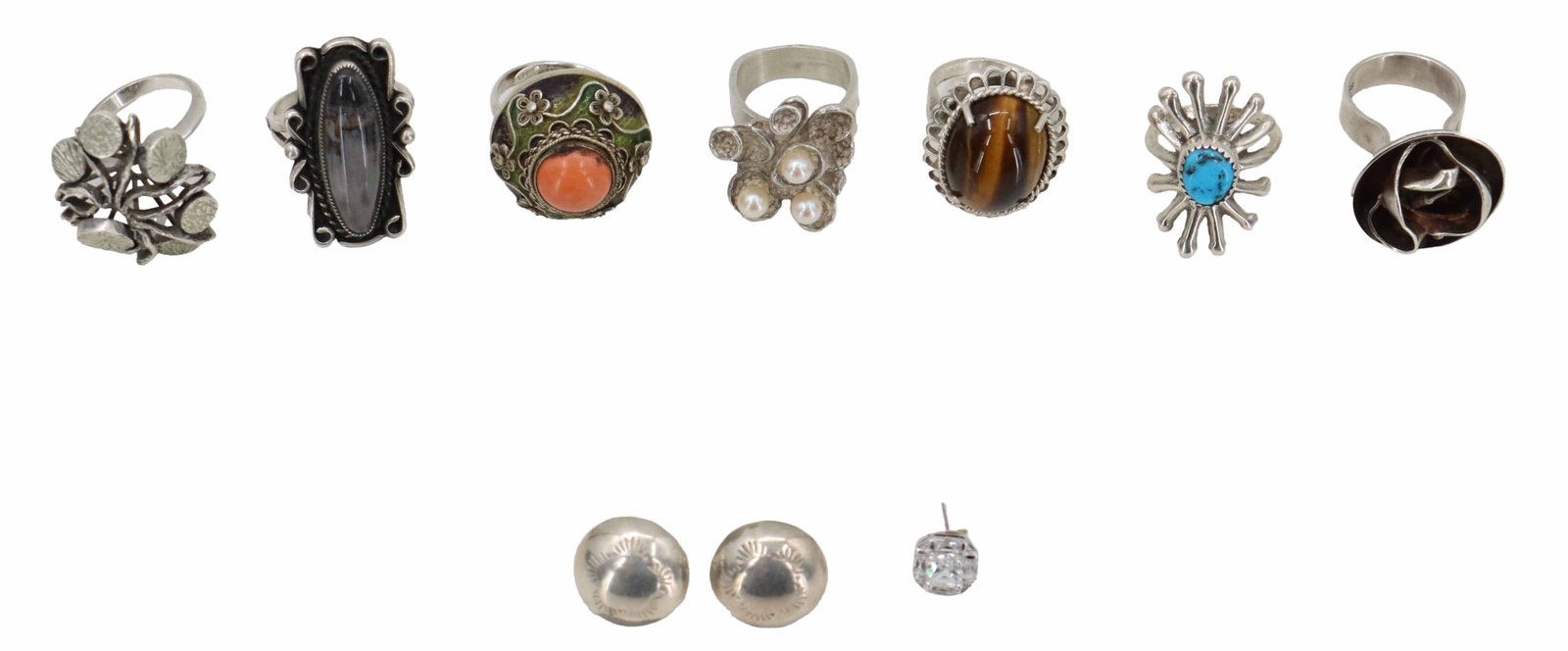 Group of Sterling Silver Jewelry - Gross 2.420 ozt. (1 of 19)