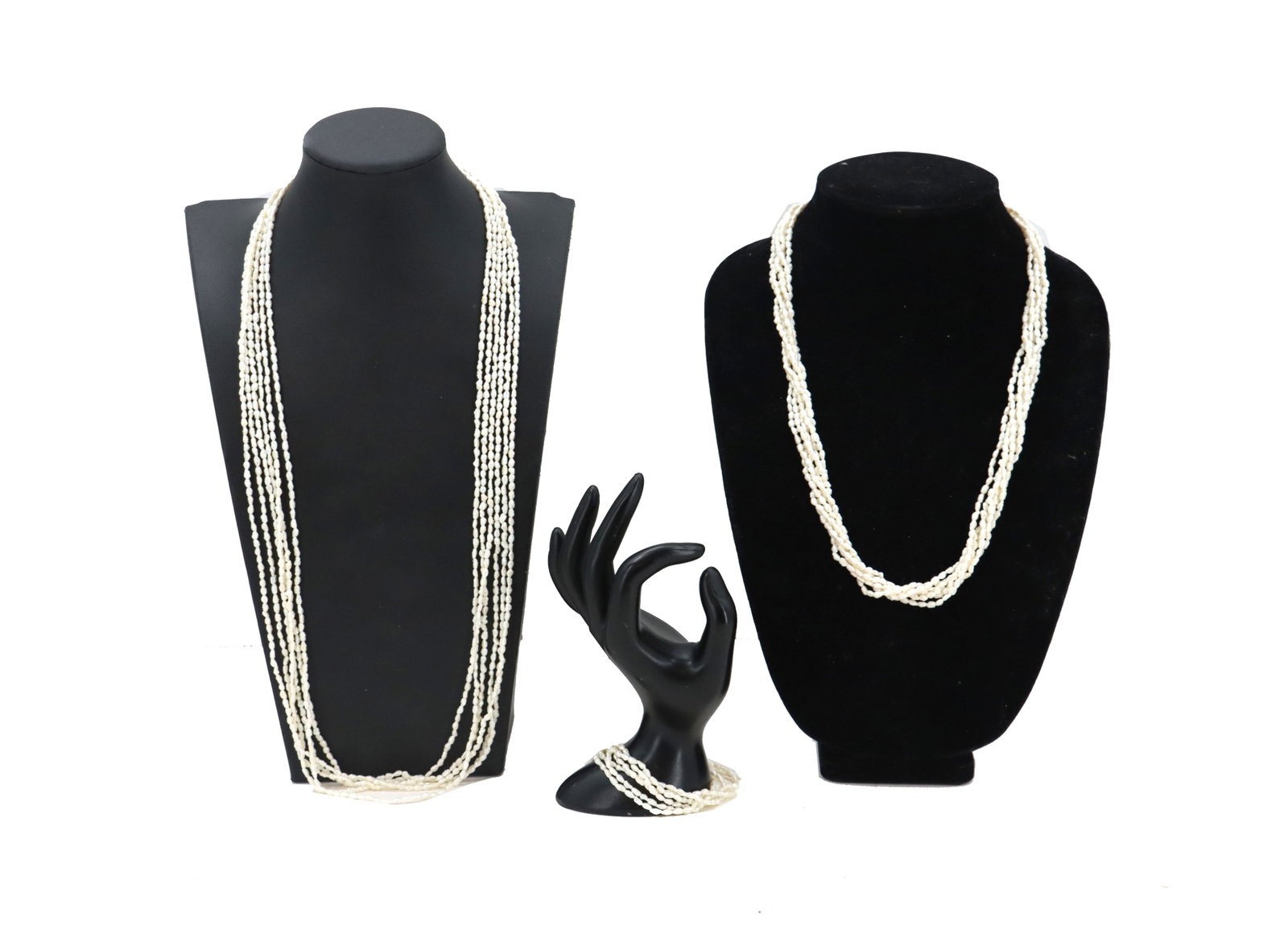 (2) Freshwater Pearl Necklaces and (1) Bracelet (1 of 12)