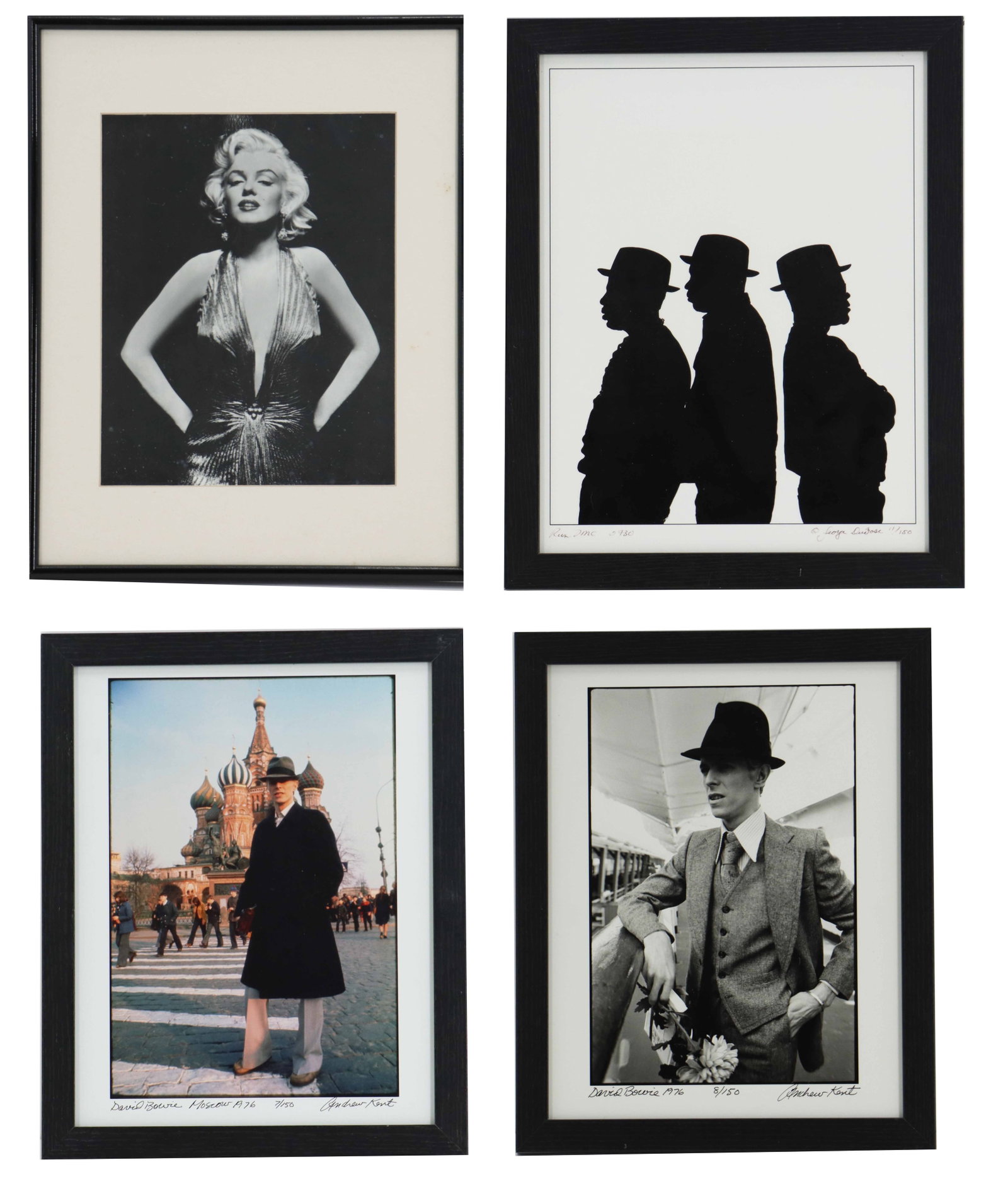 (4) Celebrity Photographs including Marilyn Monroe, David Bowie, Run DMC (1 of 19)