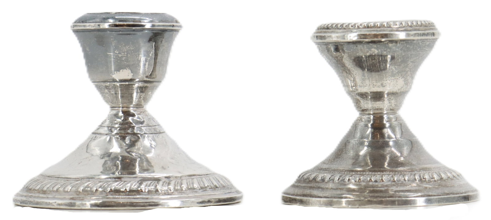 (2) Sterling Silver Weighted Candle Holders (1 of 14)