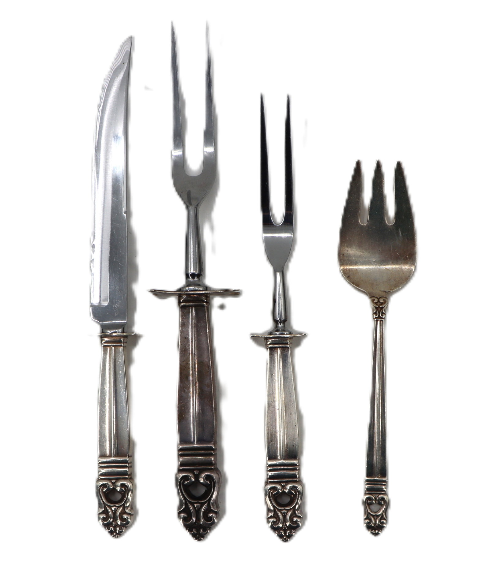 (4) Sterling Silver "Royal Danish" International Silver Carving Set and Servings Forks (1 of 15)