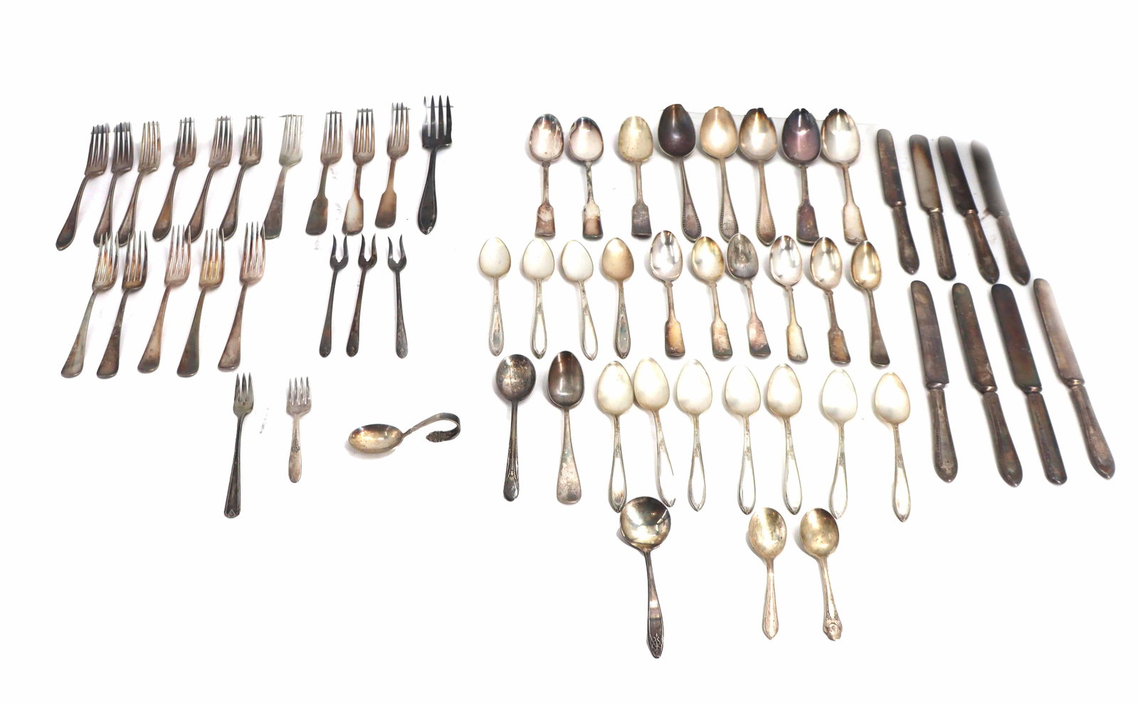 (60) American Silverplated Flatware Pieces and Reed & Barton Mahogany Storage Box (1 of 20)