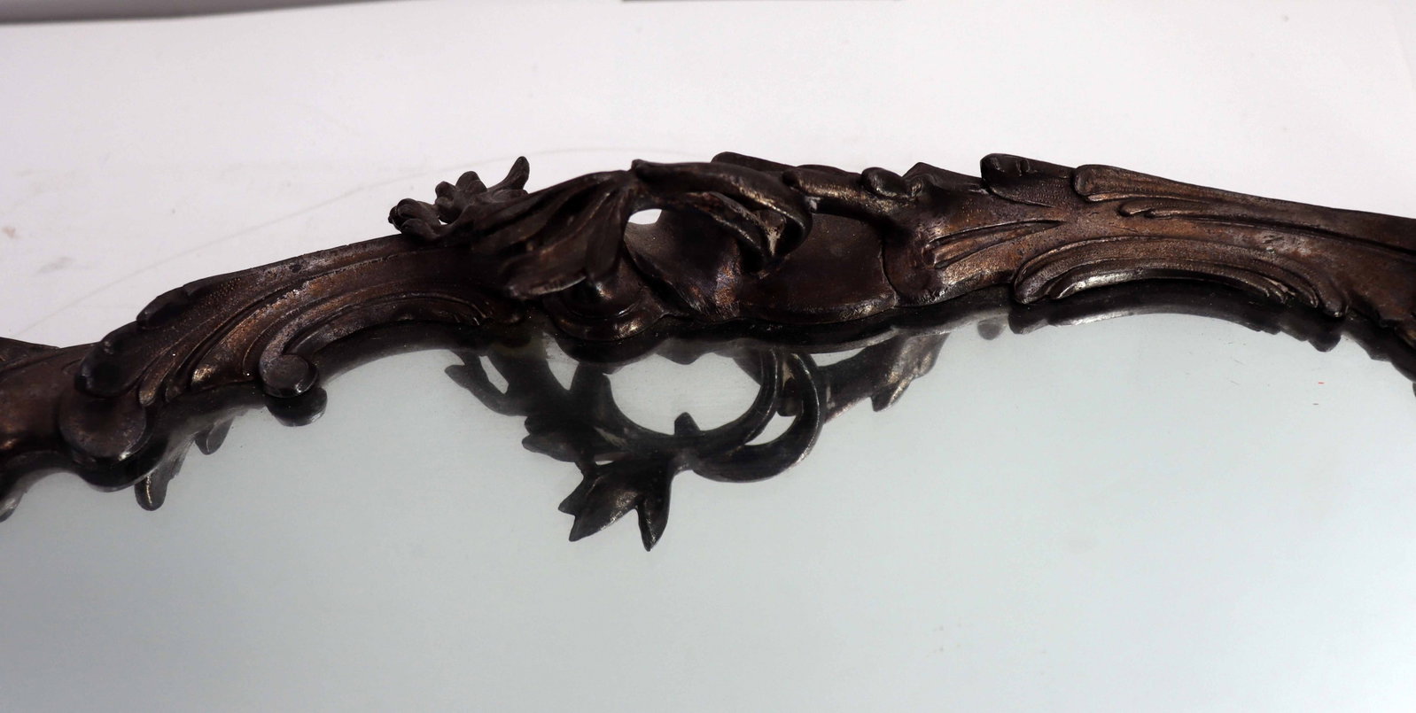 Antique Rococo Mirrored Platter Tray - 7
