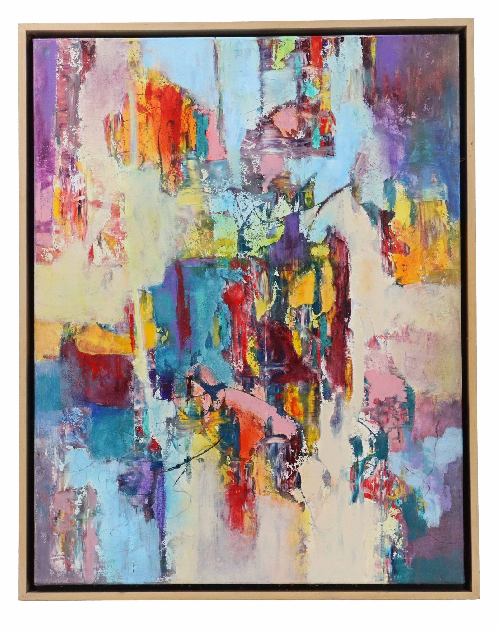 Hal Fielding (1928-2013) American, Acrylic on Canvas Abstract Expressionist "Dream of the Gods" (1 of 9)