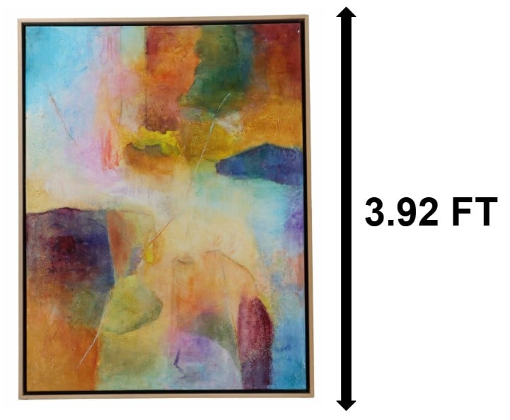 Hal Fielding (1928-2013) American, "Unseen Presence" Oil on Canvas: Hal Fielding (1928-2013) American, "Unseen Presence" Oil on Canvas. Signed and titled in pencil on back of canvas. Framed vertically. Overall Size: 47 x 36 in. 