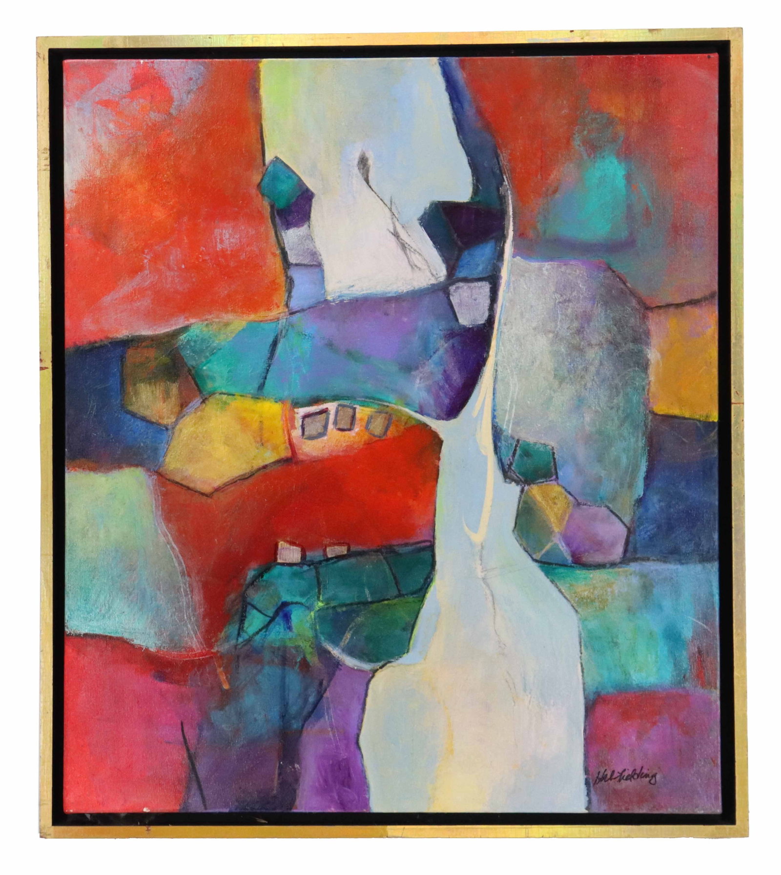 Hal Fielding (1928-2013) American, Acrylic on Canvas Abstract Expressionist "After Silence" (1 of 11)