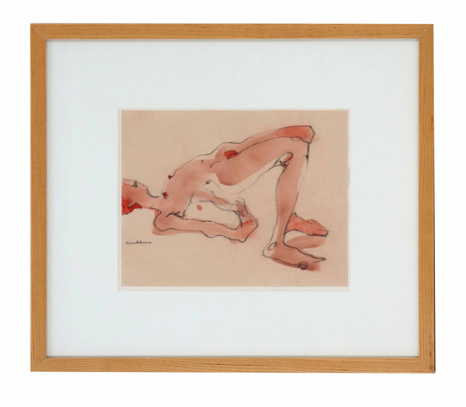 Richard Thomas (21st Century) American, Nude Watercolor and Pencil on Paper (1 of 6)
