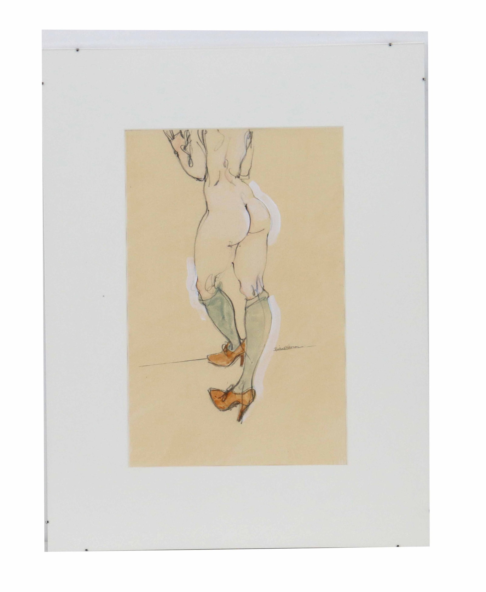 Richard Thomas (21st Century) American, Nude Watercolor and Pencil on Paper (1 of 10)
