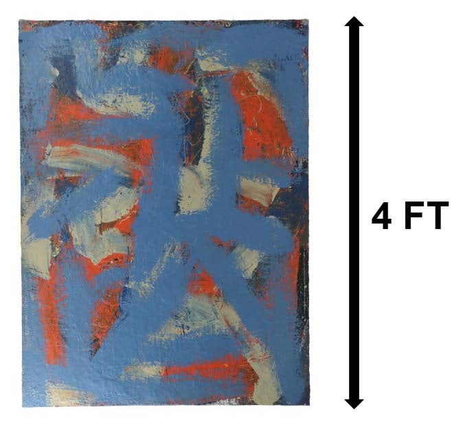 John Frates (Born 1943) American, Large Oil on Canvas Abstract Expressionist "Boogie Man" (1 of 11)