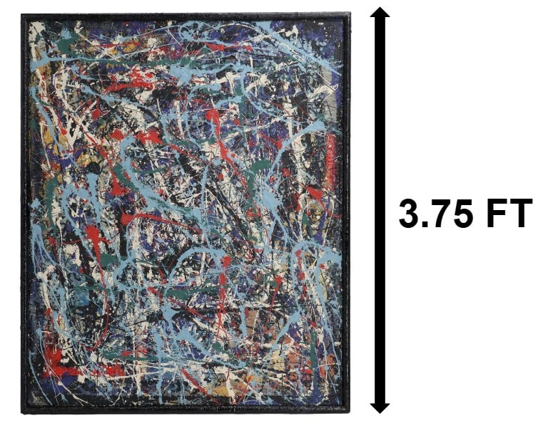 John Frates (Born 1943) American, Large Oil on Canvas Abstract Expressionist "Jackson Pollock" (1 of 11)