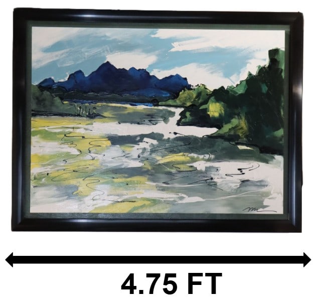 Large Modern Expressionist Landscape Impasto Acrylic on Plank (1 of 11)