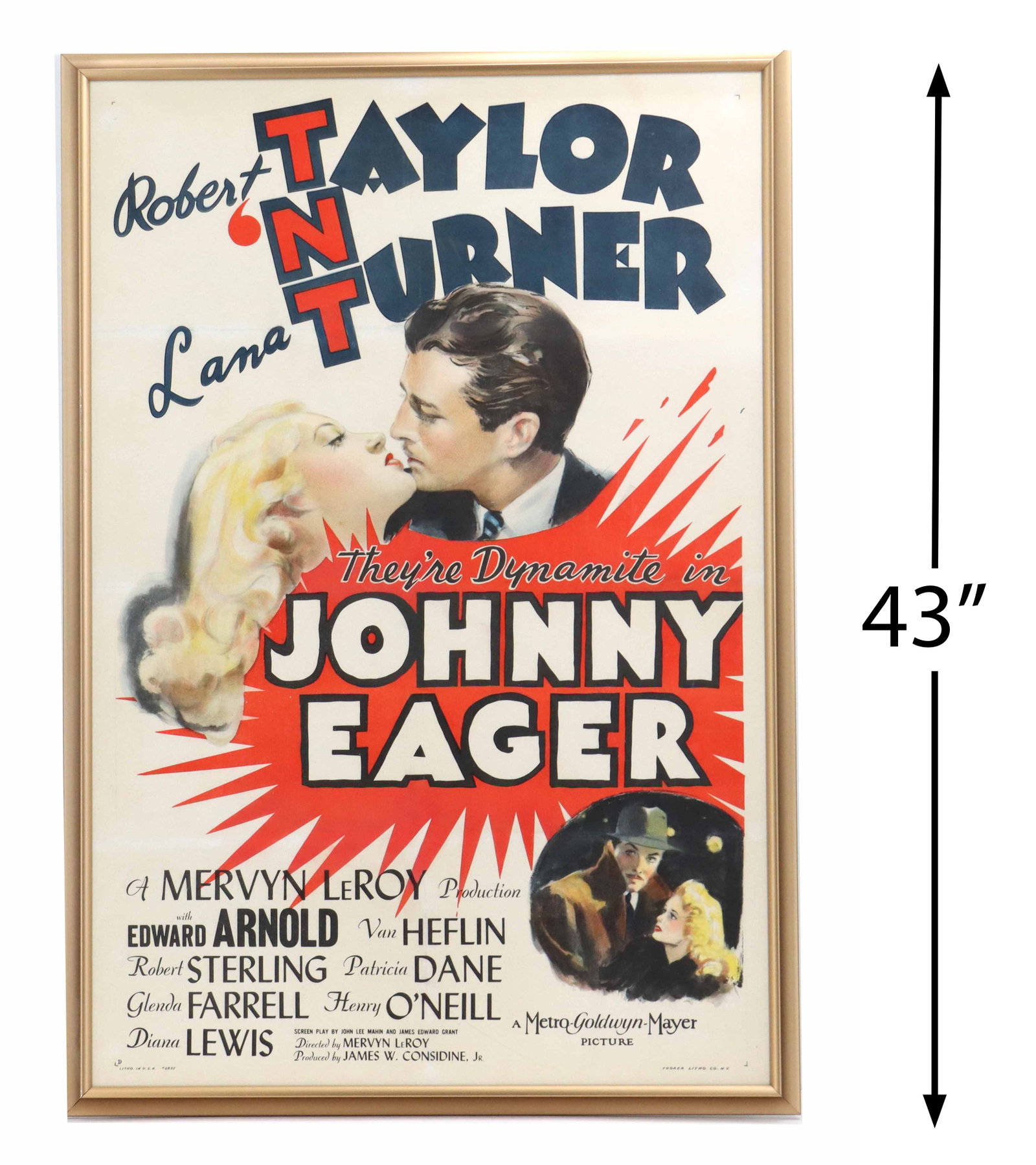 1941 "Johnny Eager" One-Sheet Movie Poster (1 of 14)