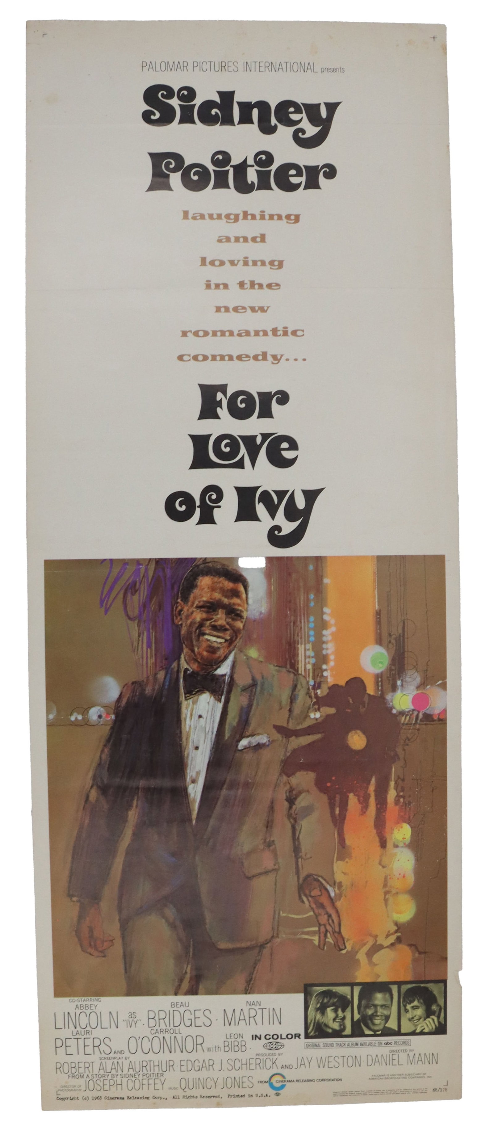 Sidney Poitier / Movie Poster Insert - For Love of Ivy (1 of 8)