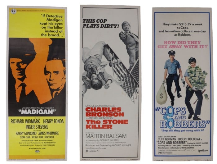 3 COPS AND ROBBERS: Poster Inserts WIDMARK/ FONDA/BRONSON: 3 COPS AND ROBBERS: Poster Inserts WIDMARK/ FONDA/BRONSON Madigan is a 1968 American neo-noir[2] crime drama thriller film directed by Don Siegel (as Donald Siegel) and starring Richard Widmark and