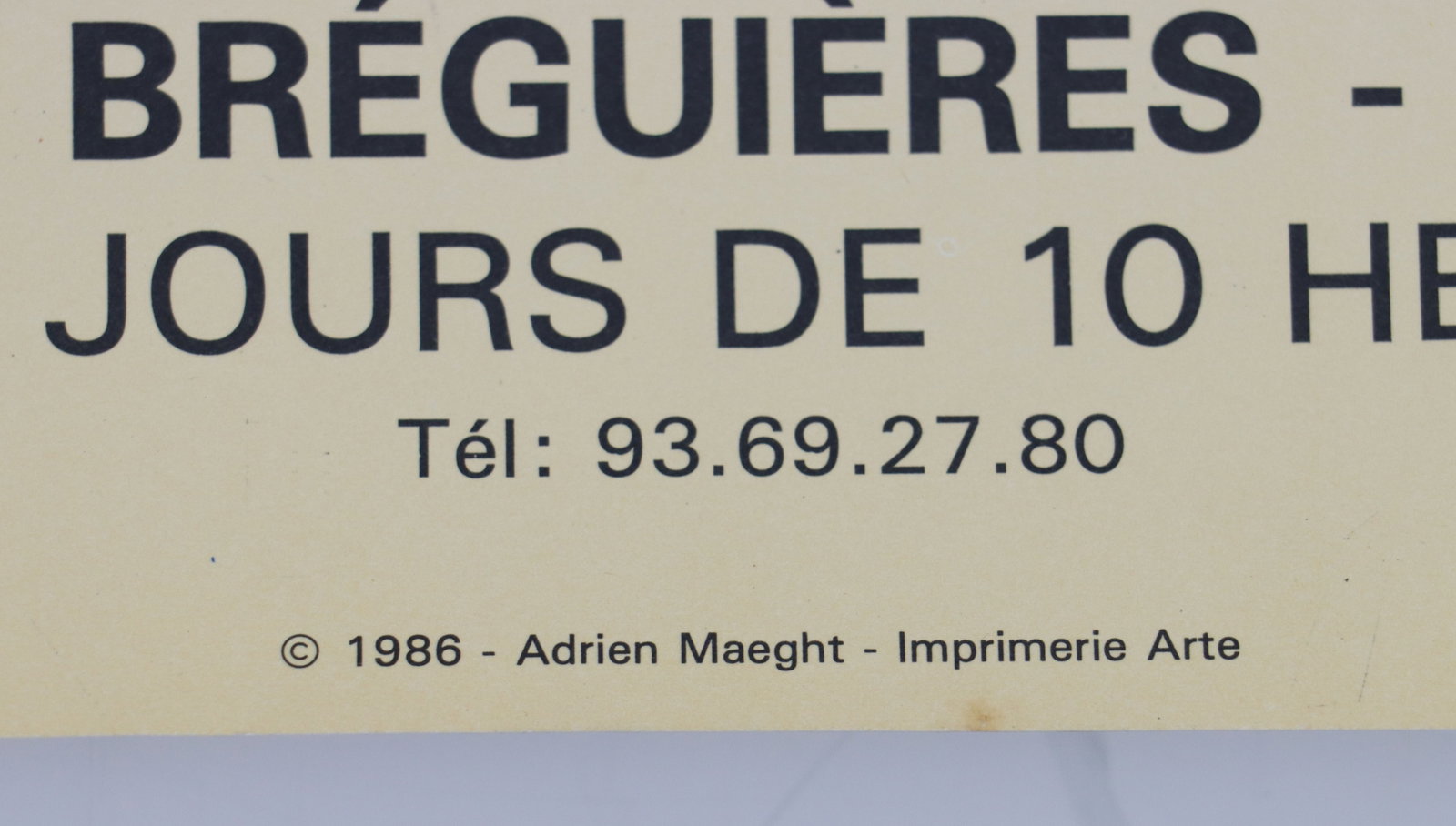 Original 1986 Bugatti Poster - 5