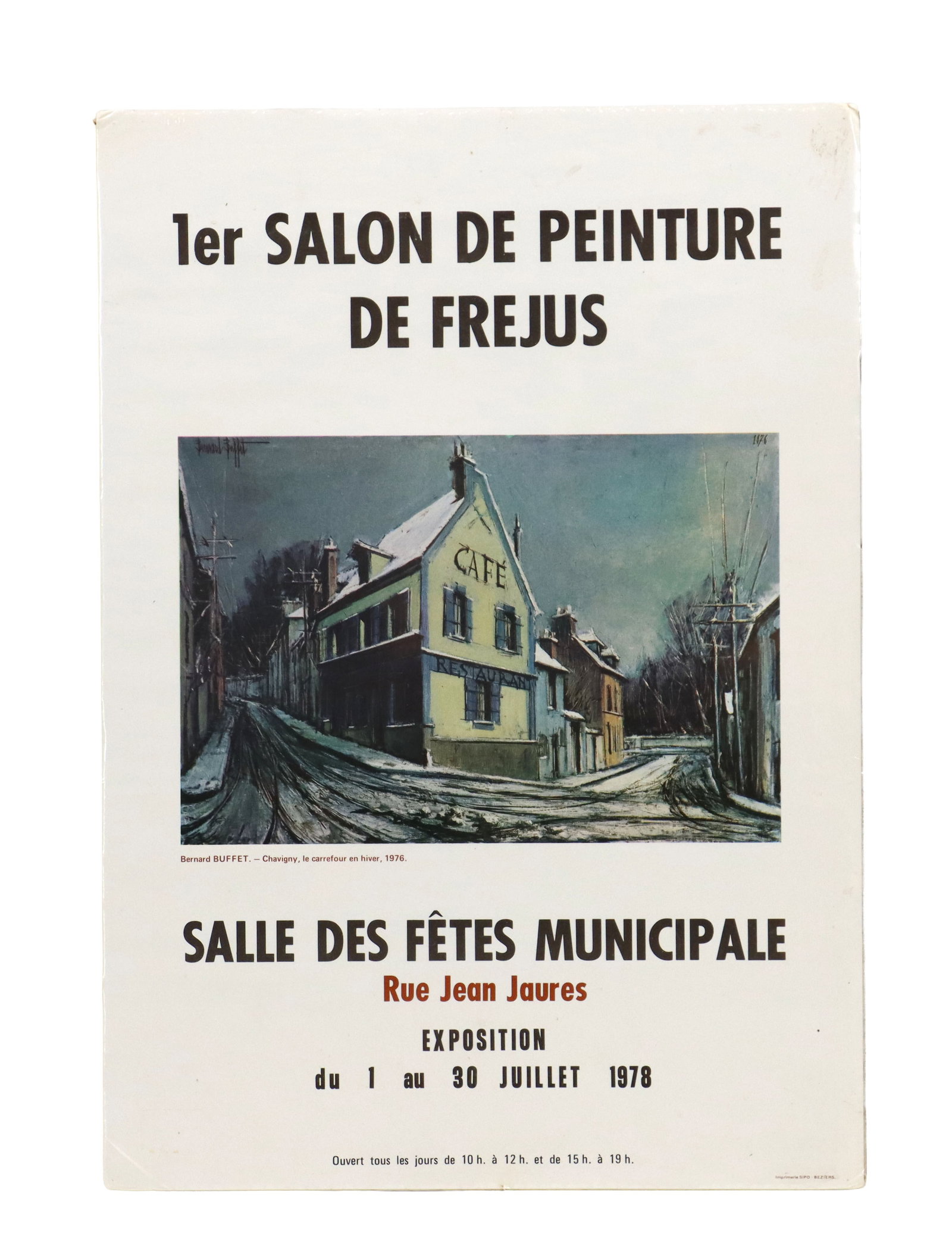 Bernard Buffet 1976 Original Poster: Bernard Buffet 1976 Original Poster. Published by Imprimerie SIPO, Beziers. Size: 25 1/4 x 17 3/4 in.