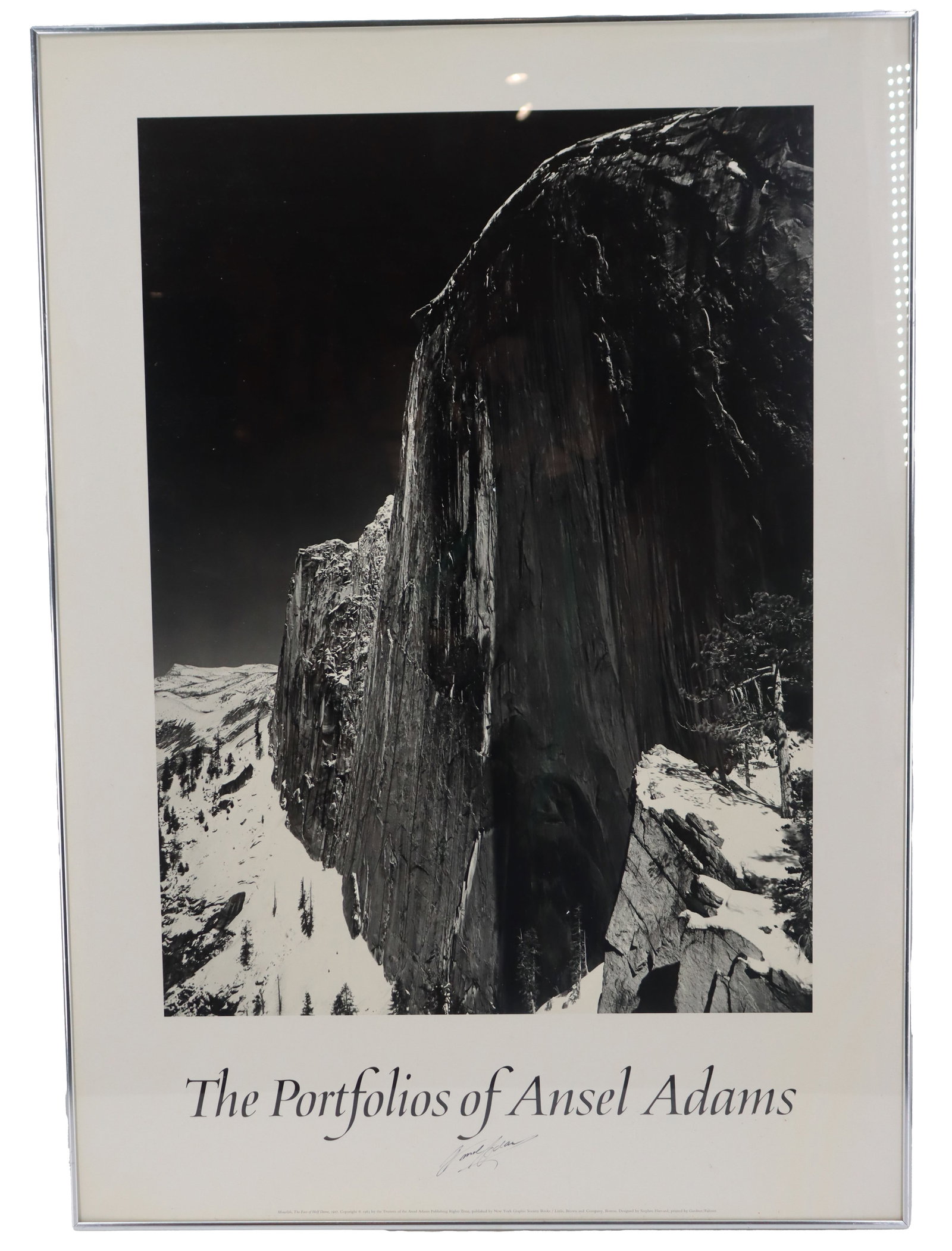 Ansel Adams signed Exhibition Poster, "Monolith The Face of Half Dome, 1927" (1 of 13)