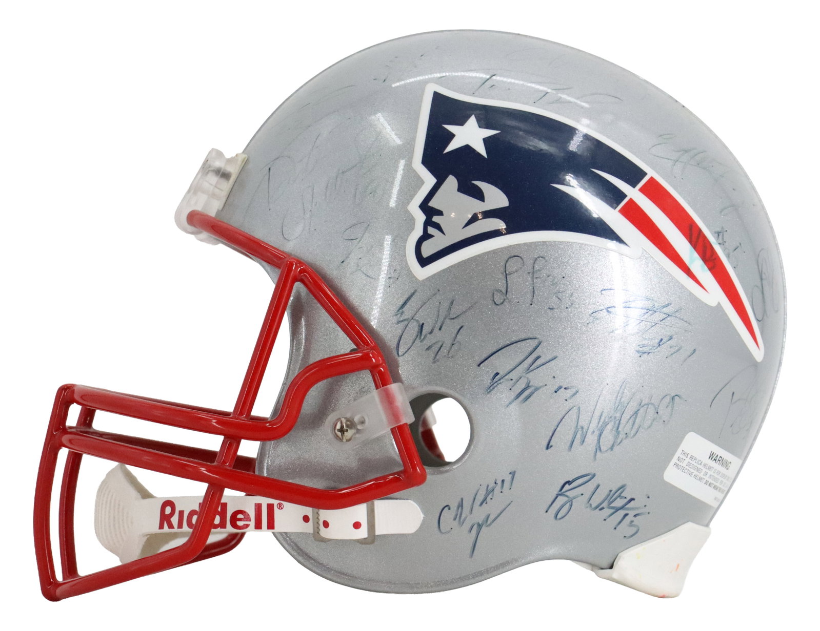 2006 Signed Super Bowl XL Championship New England Patriots Helmet (1 of 18)