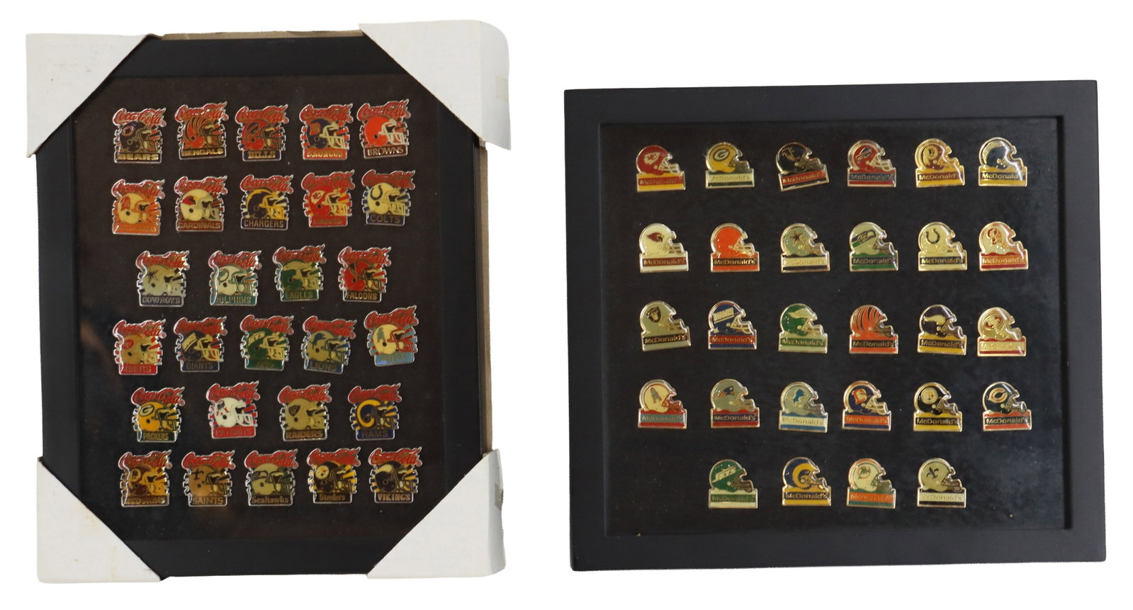 (56) Vintage NFL Super Bowl XX and XXI Coca-Cola and McDonald's Collector Pins (1 of 8)