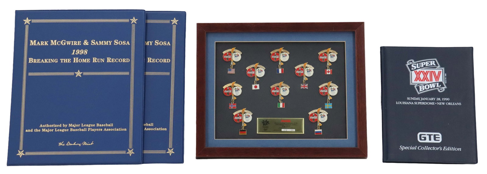 (4) Baseball and Olympic Sports Memorabilia - Danbury Mint Home Run Records, Coca-Cola 1984 Olympic (1 of 19)