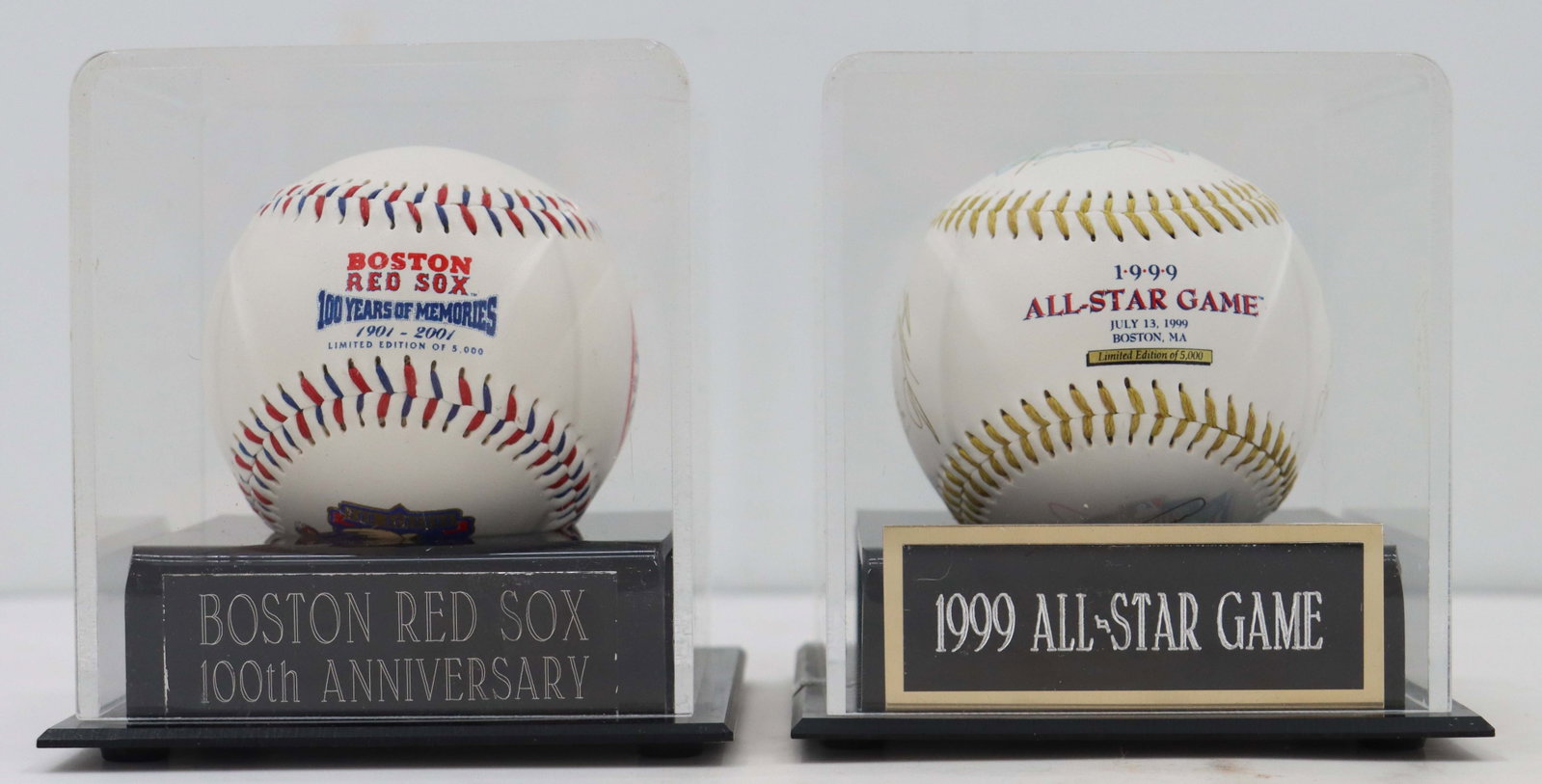 (6) Signed Red Sox Commemorative Baseballs - 4
