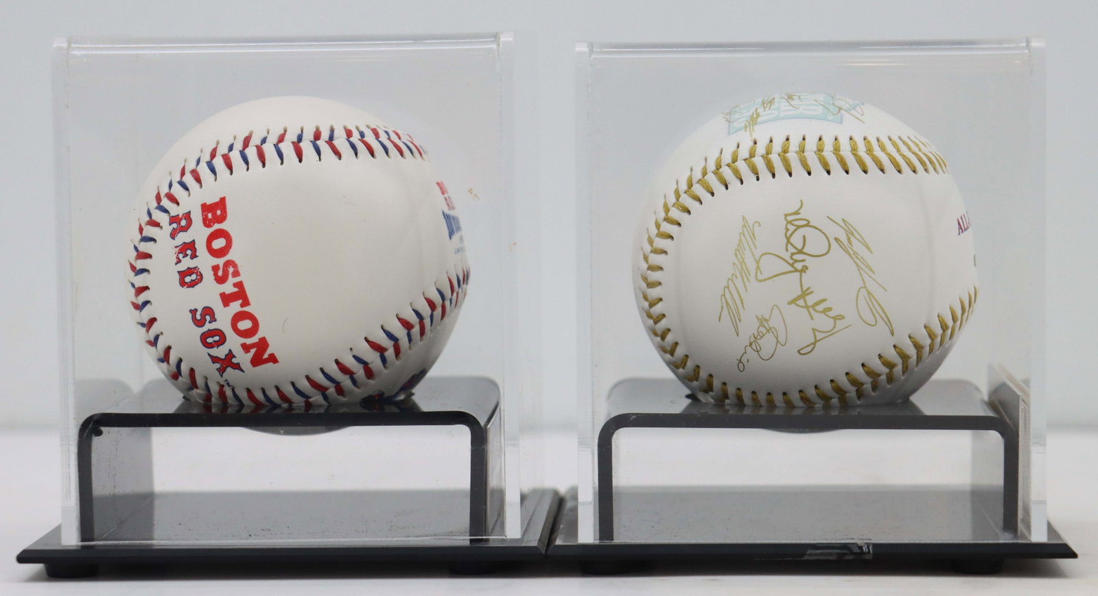 (6) Signed Red Sox Commemorative Baseballs - 5