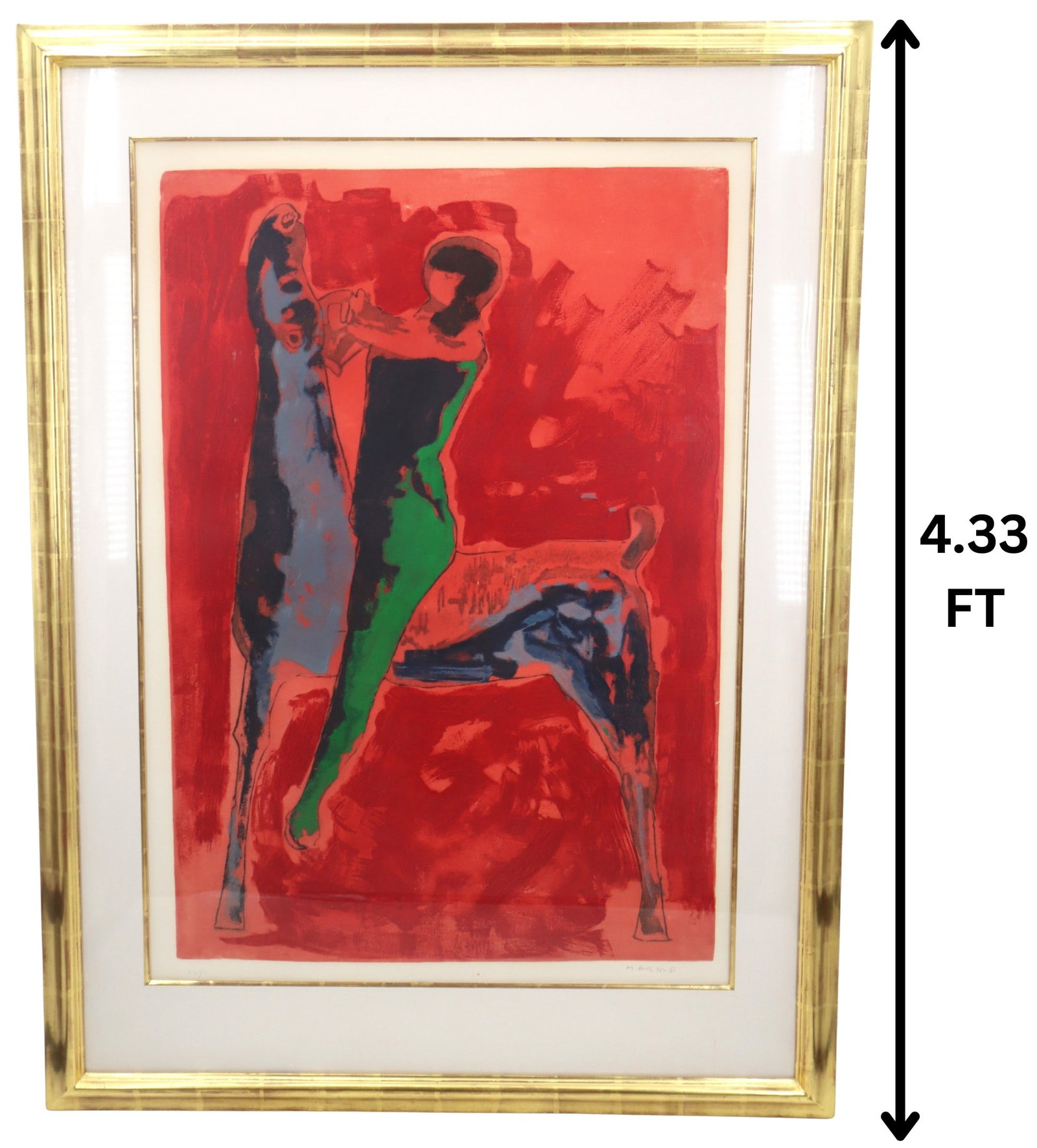 Marino Marini (1901-1980) Italian/Swiss, Etching & Aquatint, "Gran Cavaliere": Marino Marini (1901-1980) Italian/Swiss, Etching & Aquatint, "Gran Cavaliere". Signed lower right, numbered lower left 40/50 (XL/L). Overall Size: 52 x 38 in. Sight Size: 38 x 25