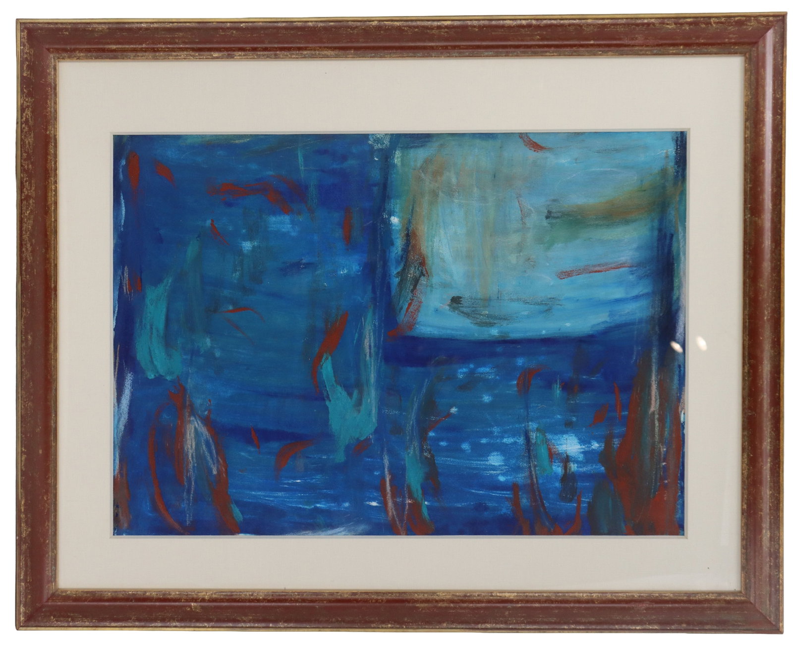 Mitsuyo Moore (Born 1976) Japanese/American, 1997 Abstract Pastel, "Night Vision" (1 of 9)