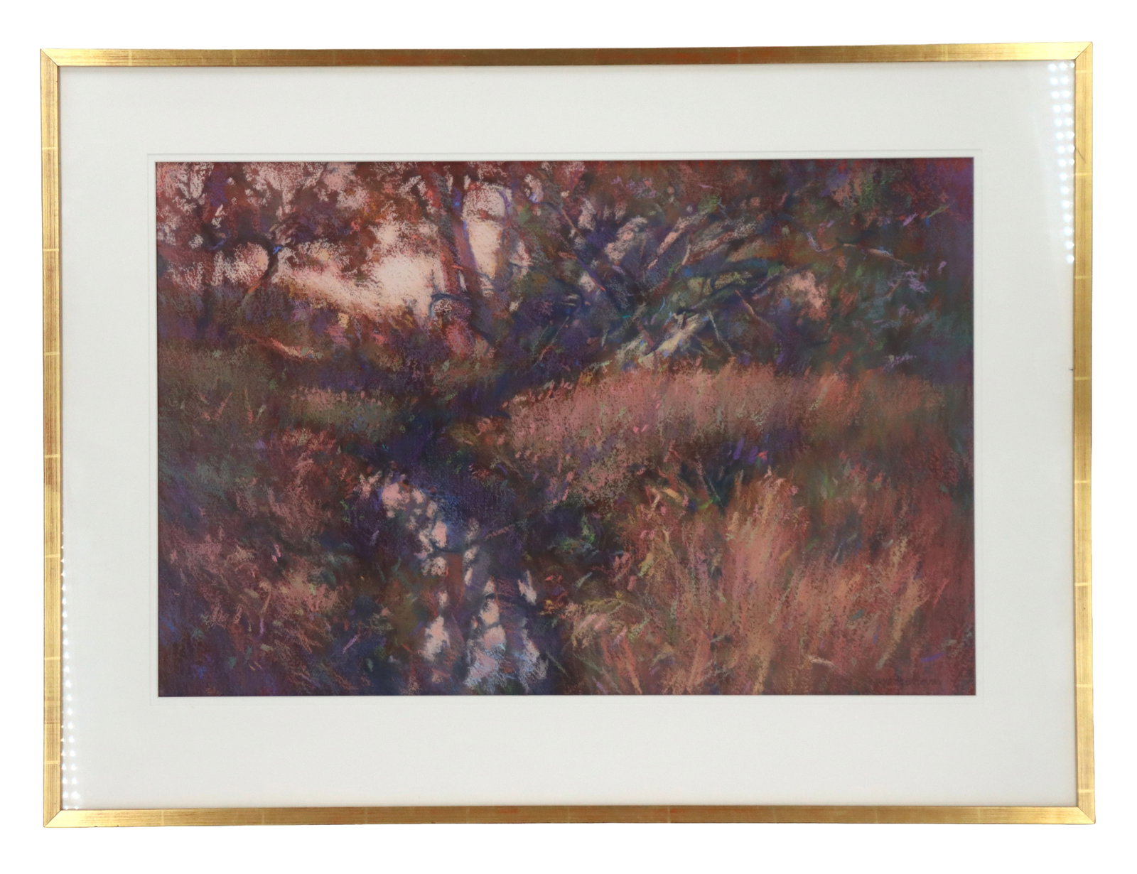 Duane Wakeham (Born 1931) American, Pastel on Paper Landscape with Stream (1 of 17)