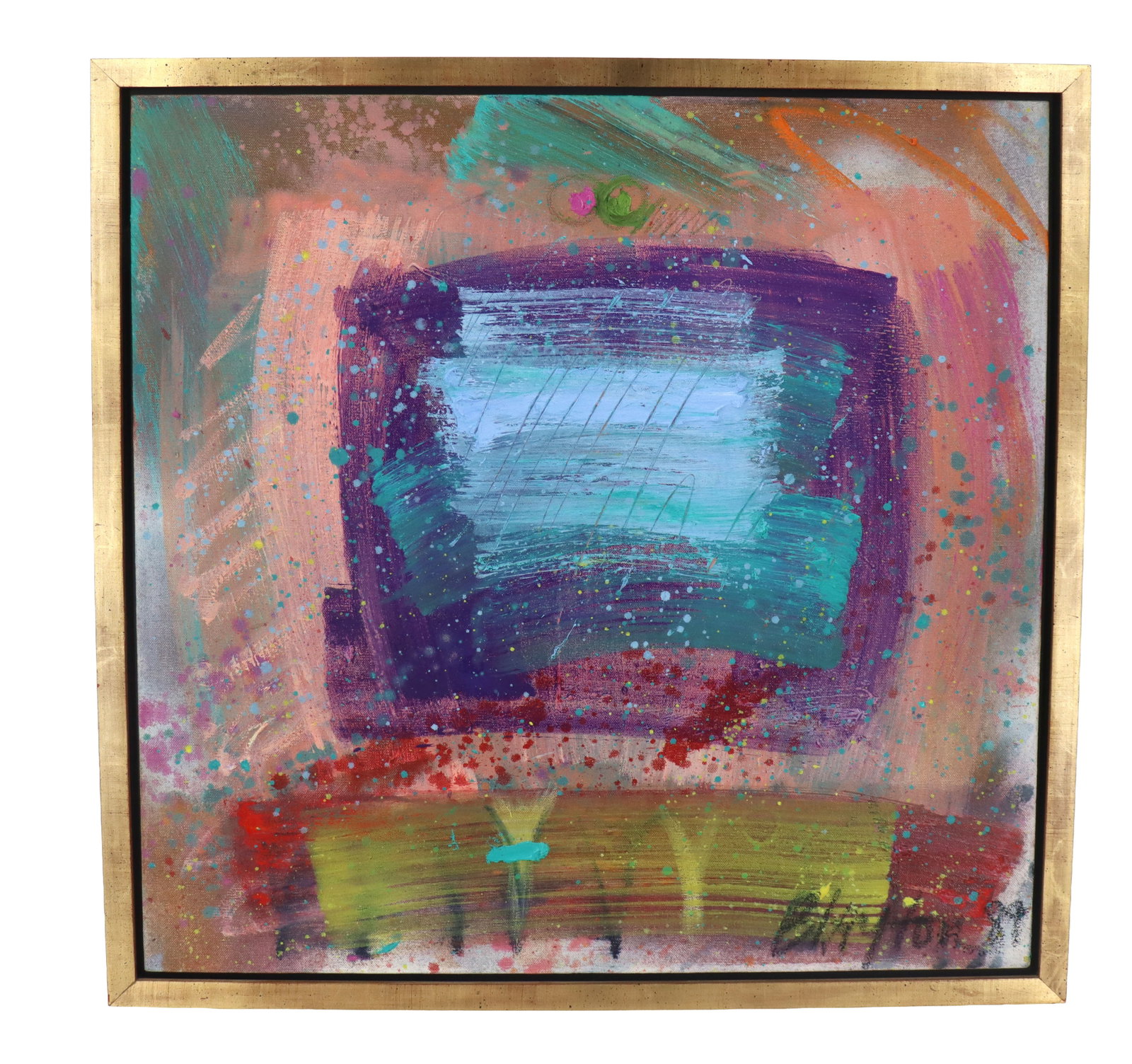 Betty Blayton-Taylor (1937-2016) African/American, Oil on Canvas Abstract: Betty Blayton-Taylor (1937-2016) African/American, Oil on Canvas Abstract. Signed and dated lower right. Betty Blayton (July 10, 1937 â€“ October 2, 2016) was an American activist, ad