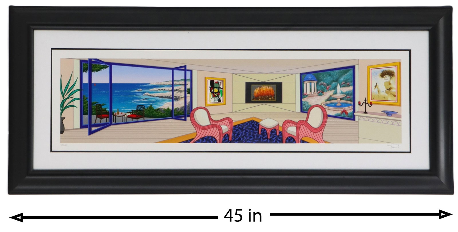 Fanch (Francois Ledan) (Born 1960) French, Limited Edition Serigraph Modern Interior Scene (1 of 11)