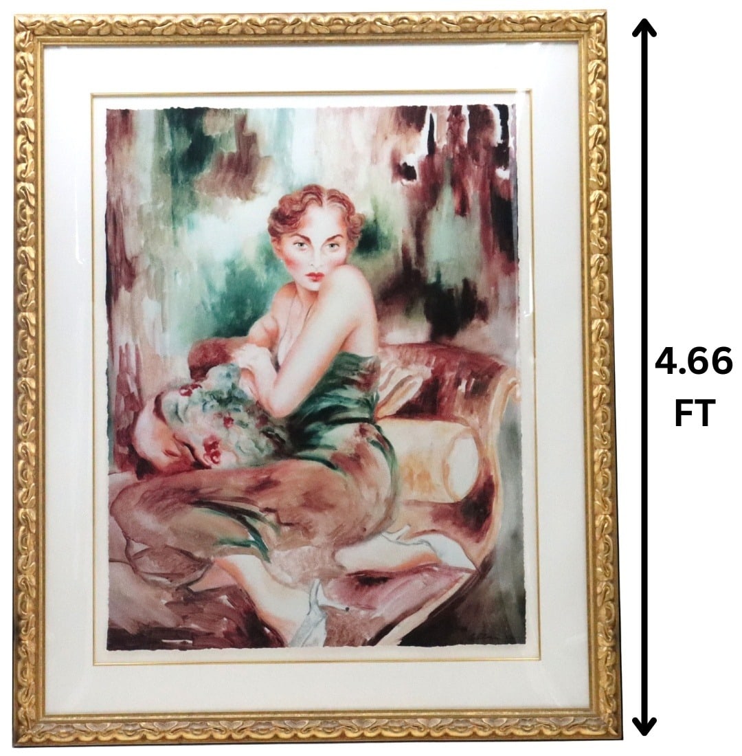 Joanna Zjawinska (Born 1950) Polish/American, "Odalisque" Framed Serigraph (1 of 9)