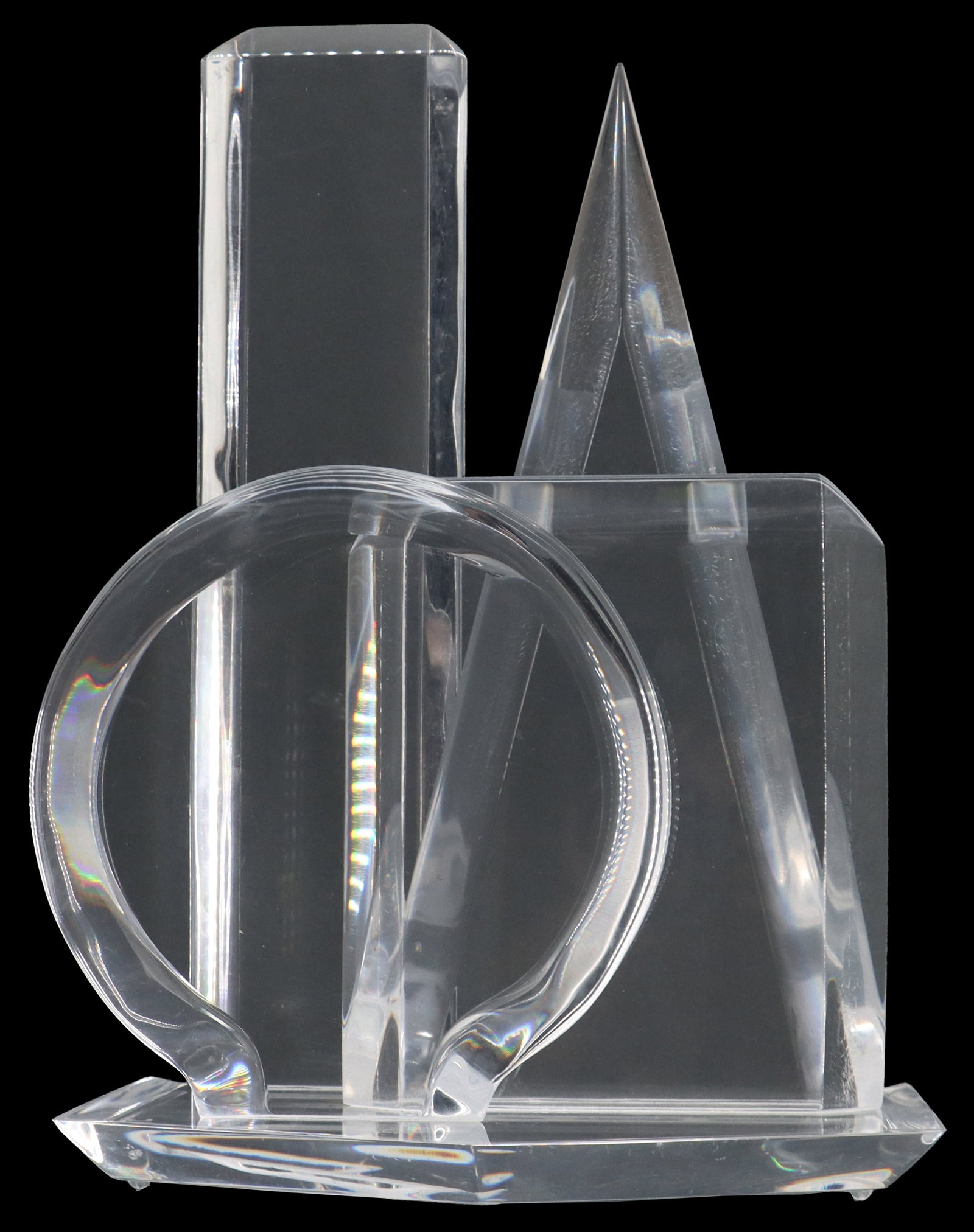 Hiyo G. van Teal Mid-Century Modern Geometric Lucite Sculpture (1 of 19)