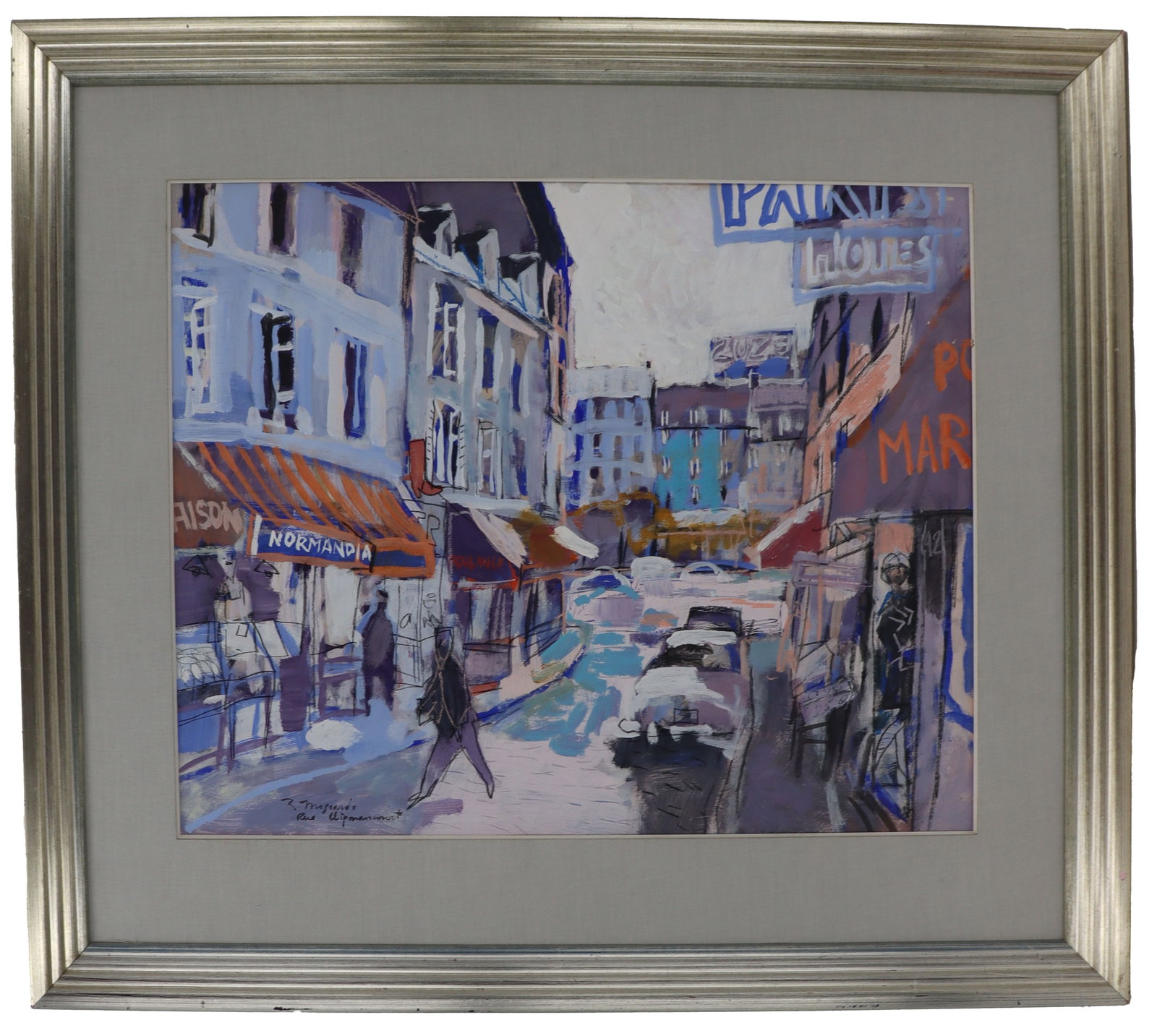 Ramon Moscardo (Born 1953) Spanish, Oil on Canvas Painting of a Busy Street in Paris (1 of 9)