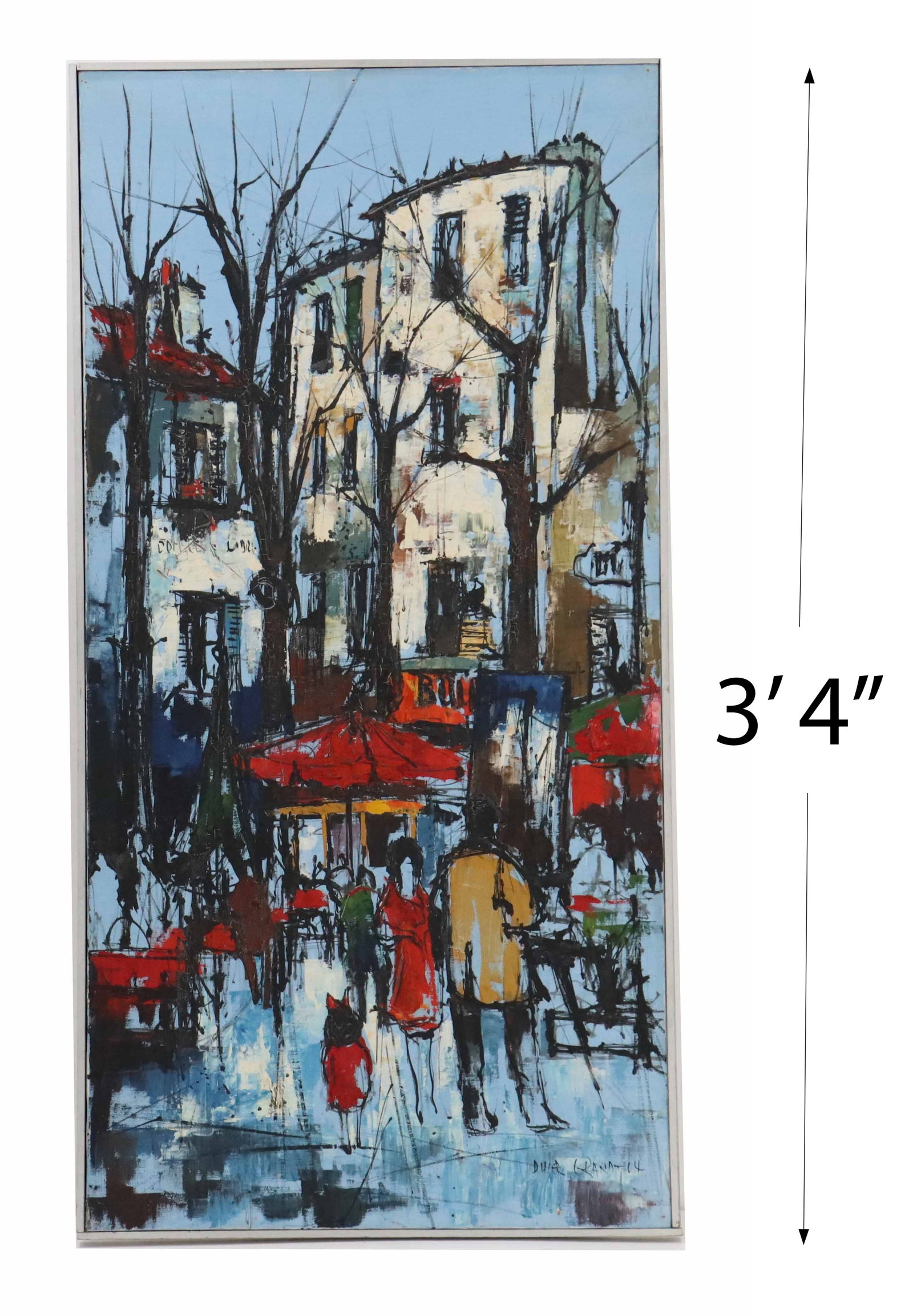 Didler Grandt (Born 1934) French, Oil on Canvas Expressionist Cityscape (1 of 13)