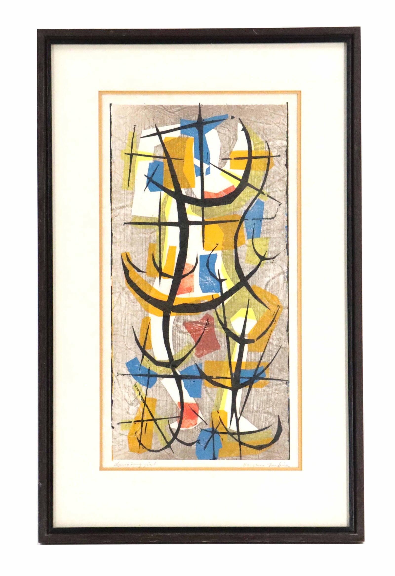 Eugene Larkin (1921-2010) American, "Dancing Girl" Abstract Screenprint (1 of 10)