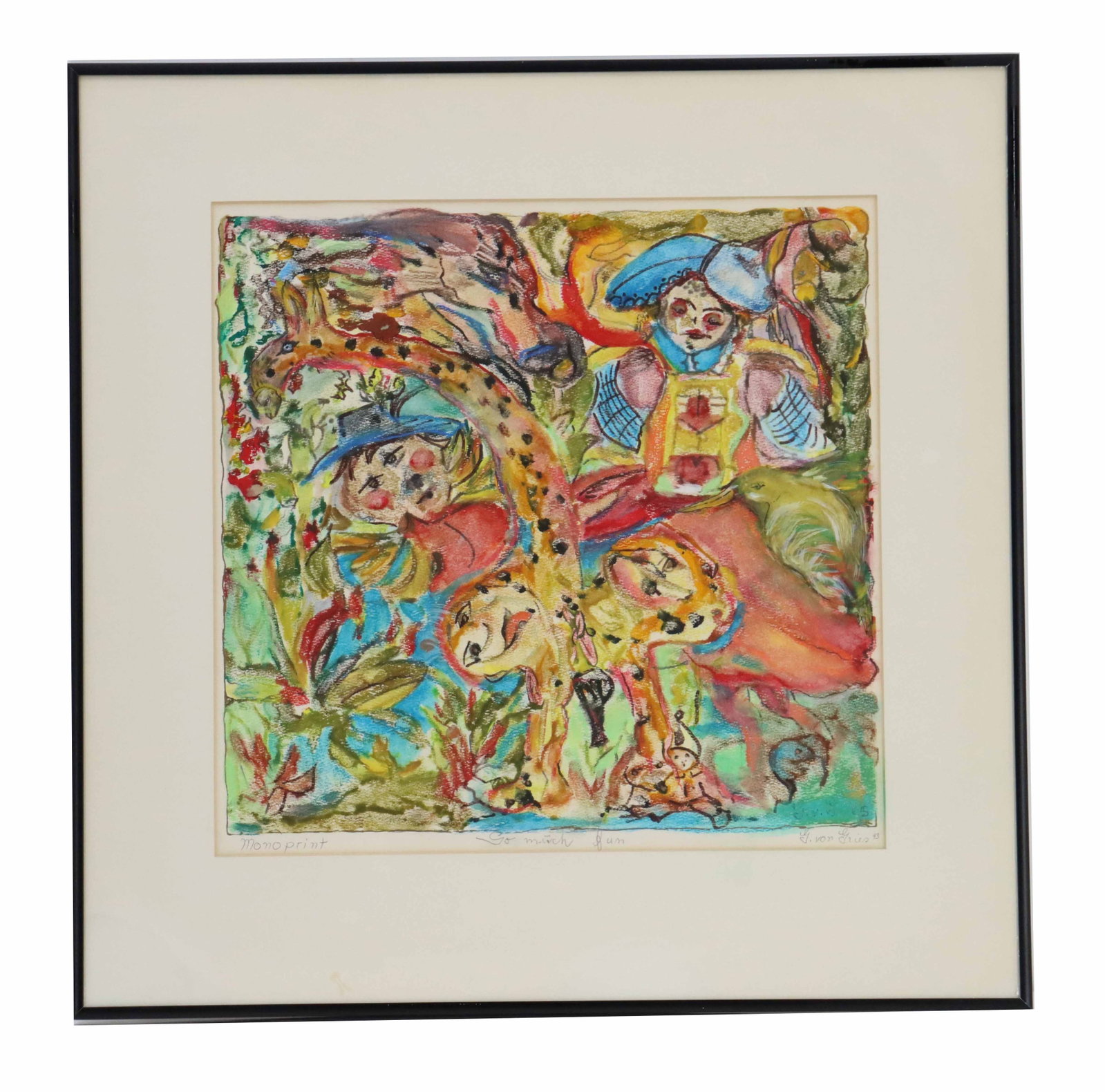 Susan von Gries (21st Century) American, Monotype Lithograph Print Abstract Expressionist "So Much (1 of 11)