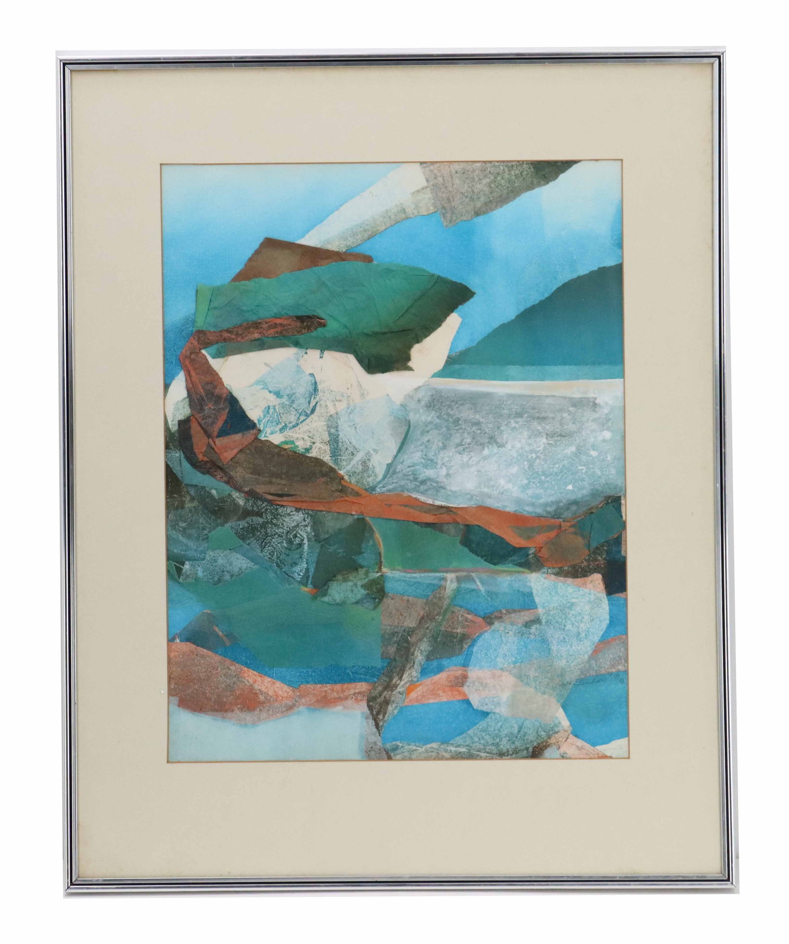 Marlene Lenker (20th/21st Century) American, Mixed Media Collage Expressionist Landscape (1 of 14)