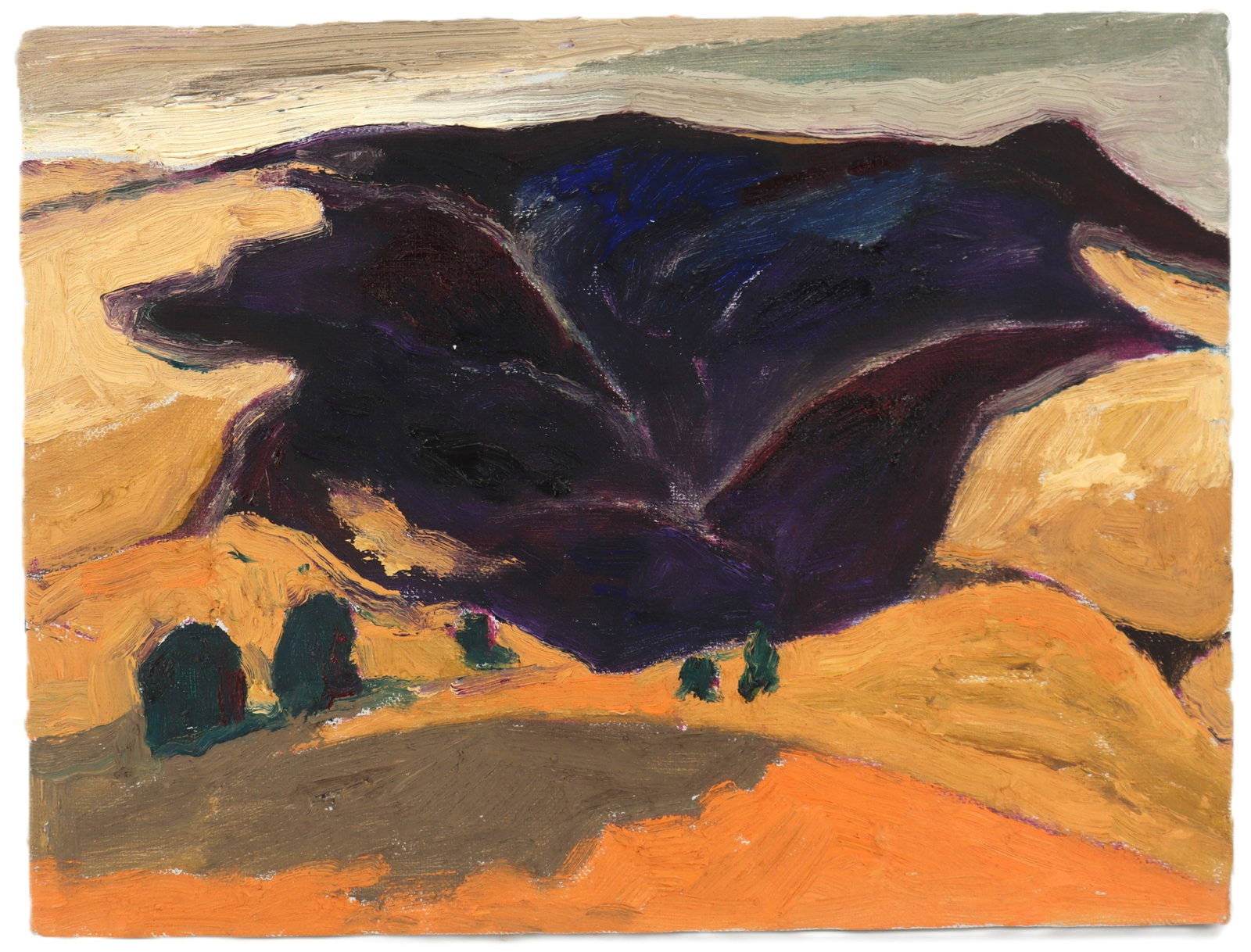 Lundy Siegriest (1925-1985) American, Oil on Canvas, "View of Black Butte" (1 of 10)