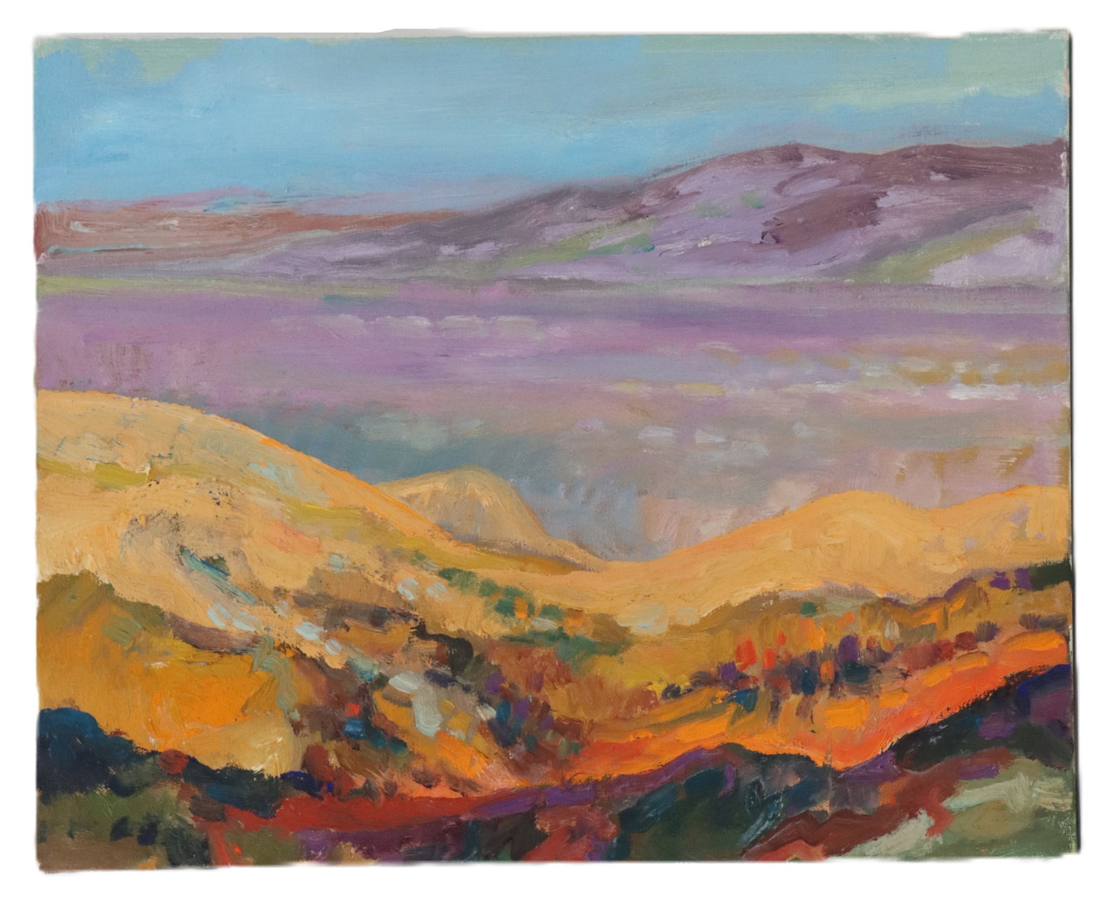 Lundy Siegriest (1925-1985) American, Oil on Canvas, "Purple Haze" (1 of 8)