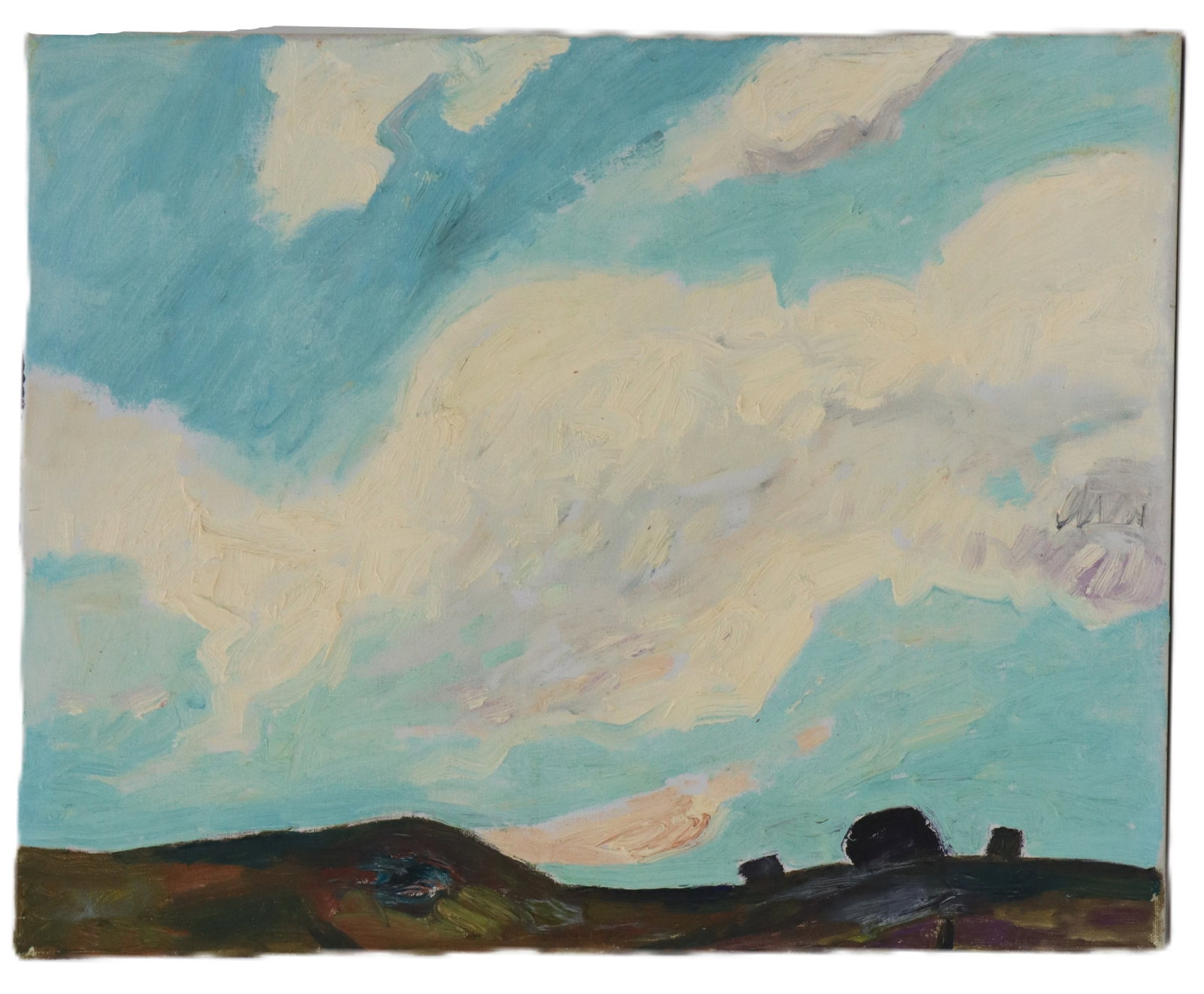 Lundy Siegriest (1925-1985) American, 1978 Oil on Canvas, "Rolling Clouds" (1 of 11)