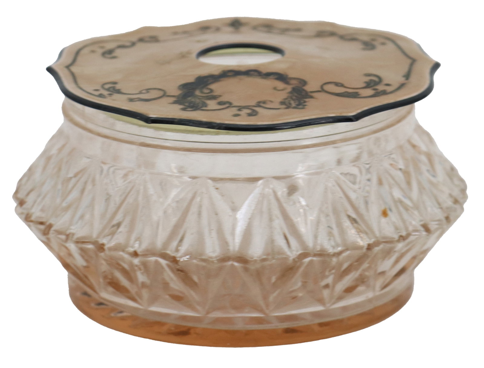 Antique Cut Glass Vanity Jar with Bakelite Lid (1 of 14)