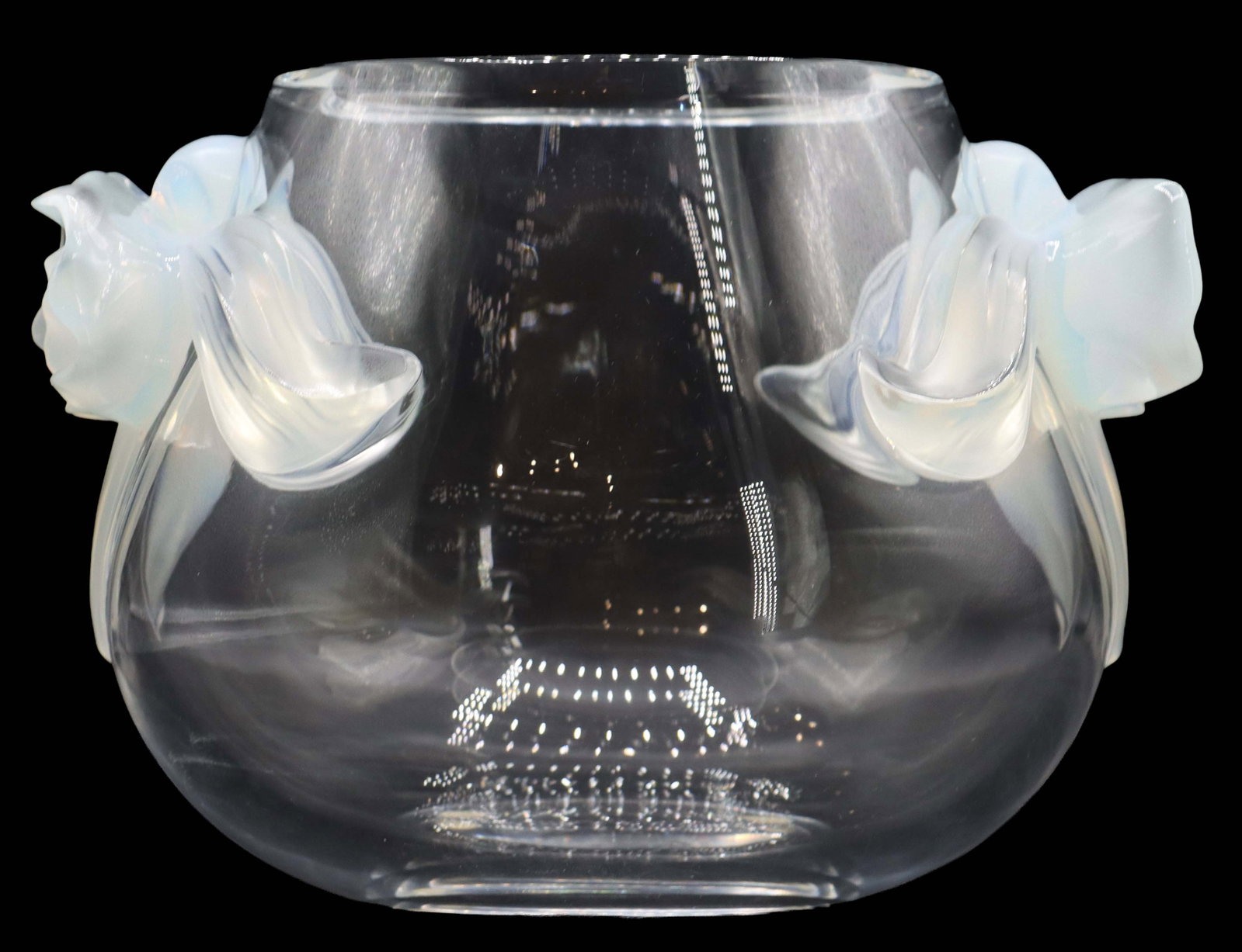 Lalique Frosted and Clear Crystal "Orchidee" Vase (1 of 20)