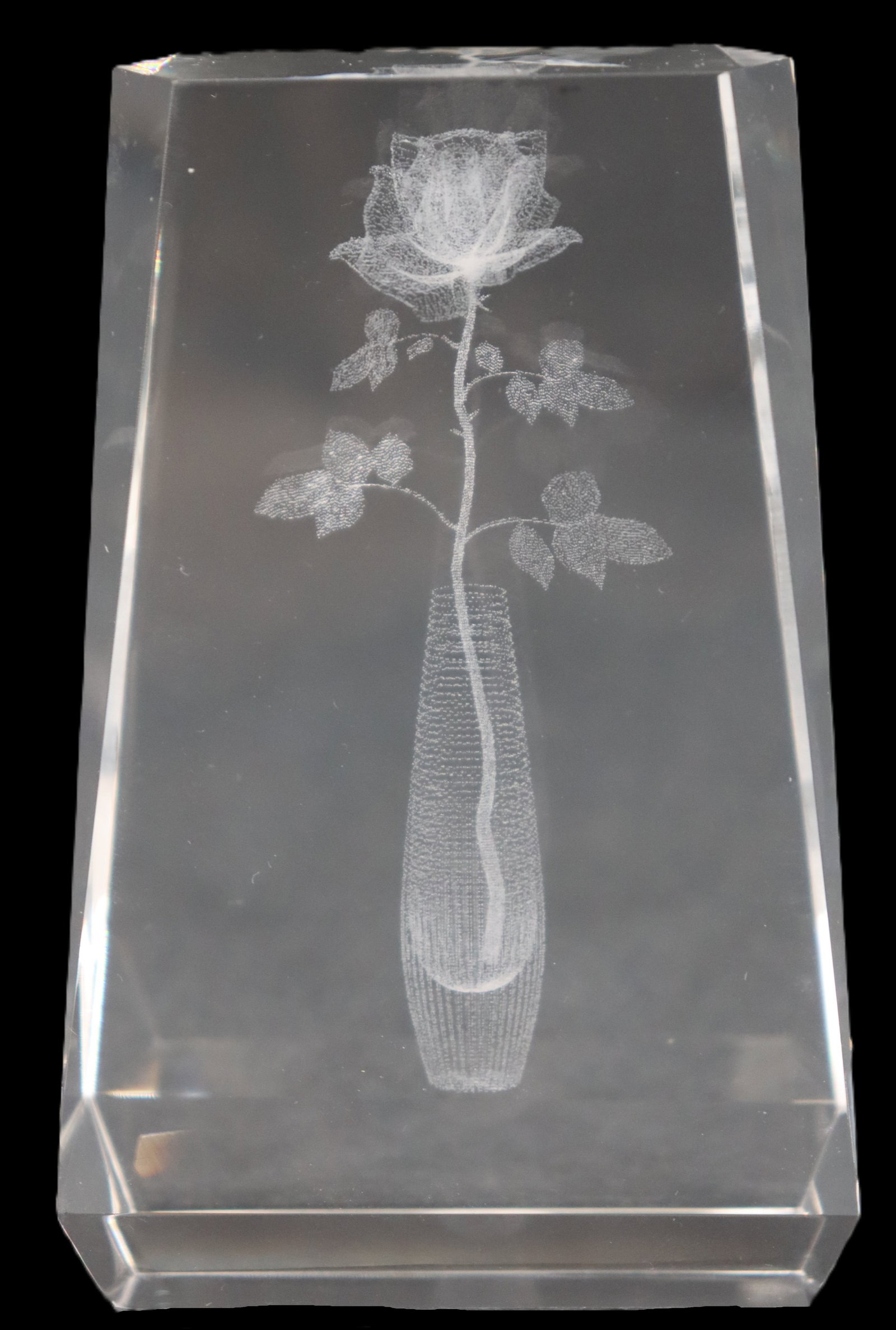 Crystal Clear Collectibles Etched Rose in Crystal in Box (1 of 12)
